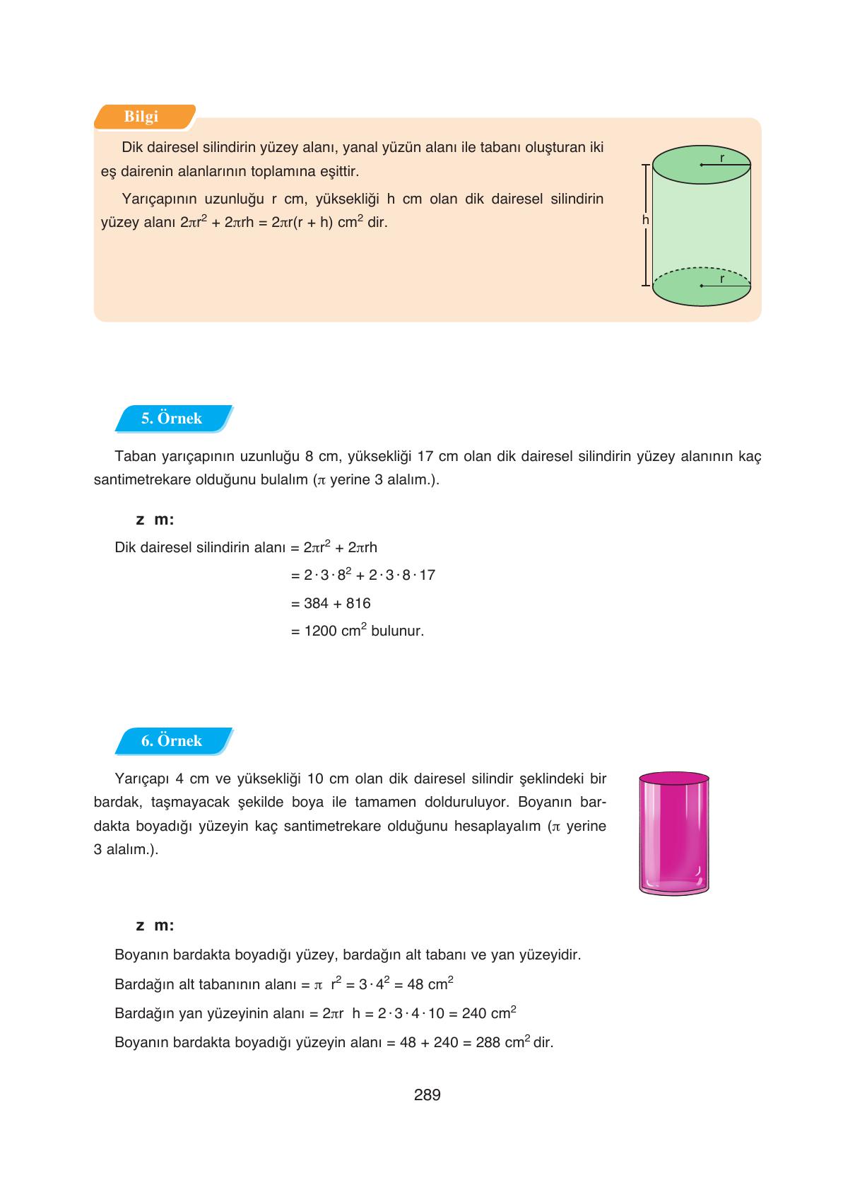 8. Sınıf Ada Yayıncılık Matematik Ders Kitabı Sayfa 289 Cevapları