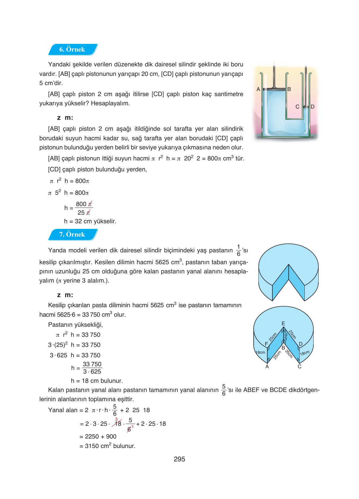 8. Sınıf Ada Yayıncılık Matematik Ders Kitabı Sayfa 295 Cevapları