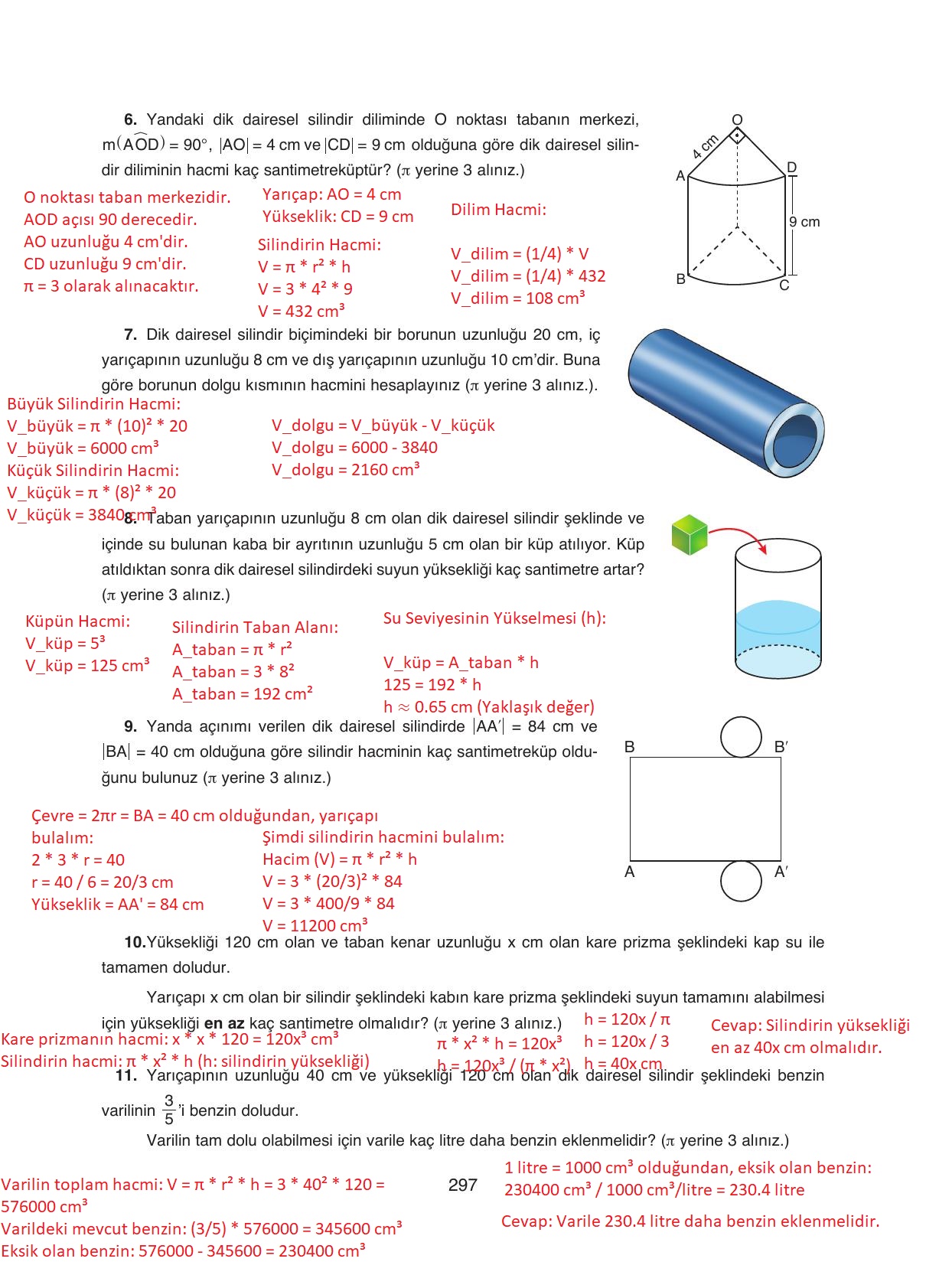 8. Sınıf Ada Yayıncılık Matematik Ders Kitabı Sayfa 297 Cevapları
