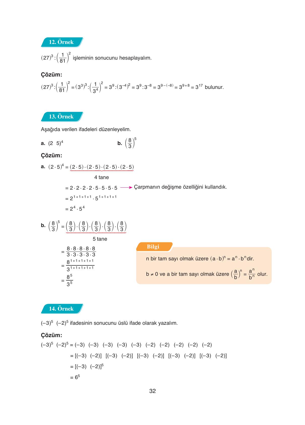 8. Sınıf Ada Yayıncılık Matematik Ders Kitabı Sayfa 32 Cevapları 8. Sınıf Ada Yayıncılık Matematik Ders Kitabı Sayfa 32 Cevapları