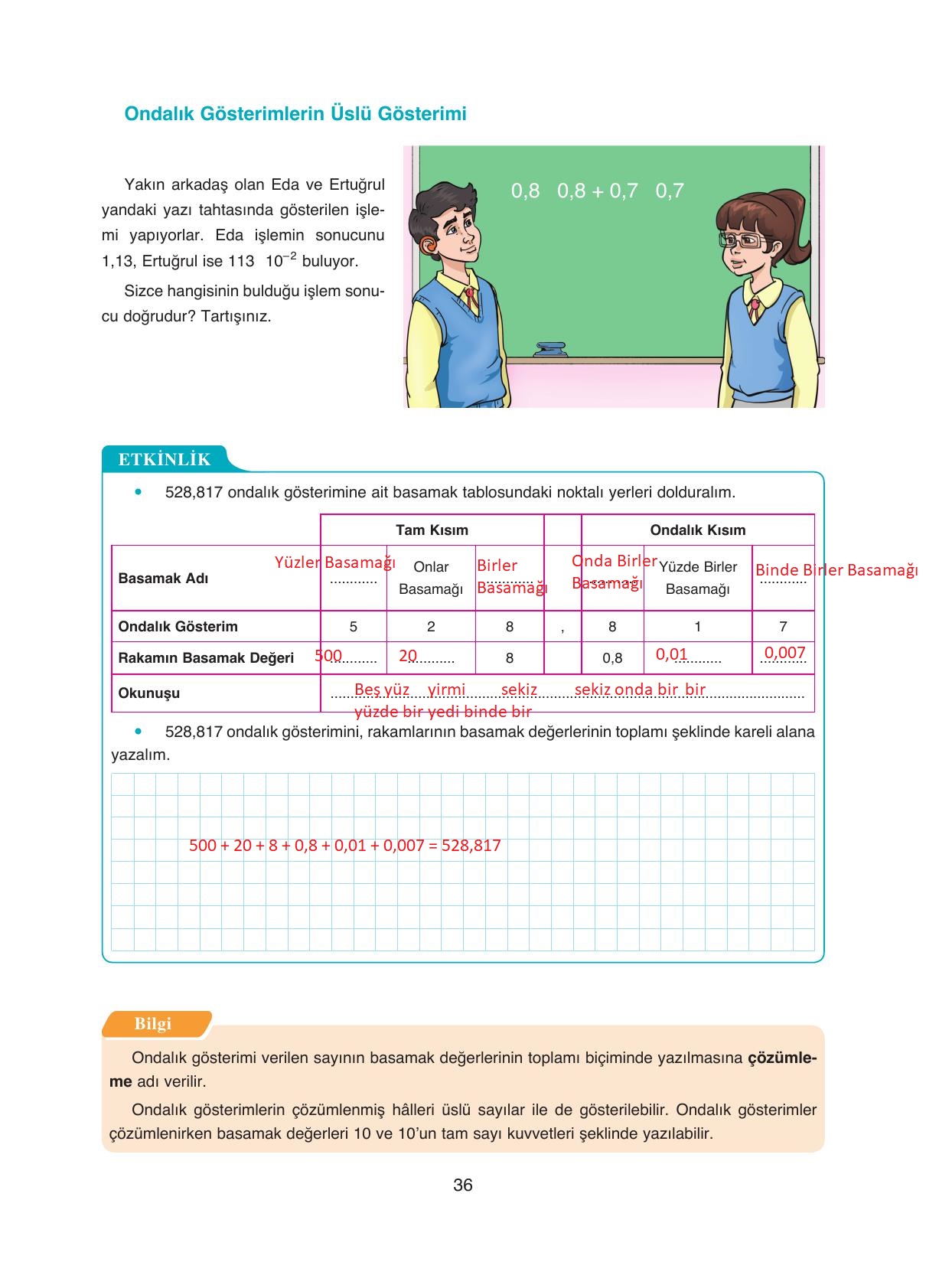 8. Sınıf Ada Yayıncılık Matematik Ders Kitabı Sayfa 36 Cevapları 8. Sınıf Ada Yayıncılık Matematik Ders Kitabı Sayfa 36 Cevapları