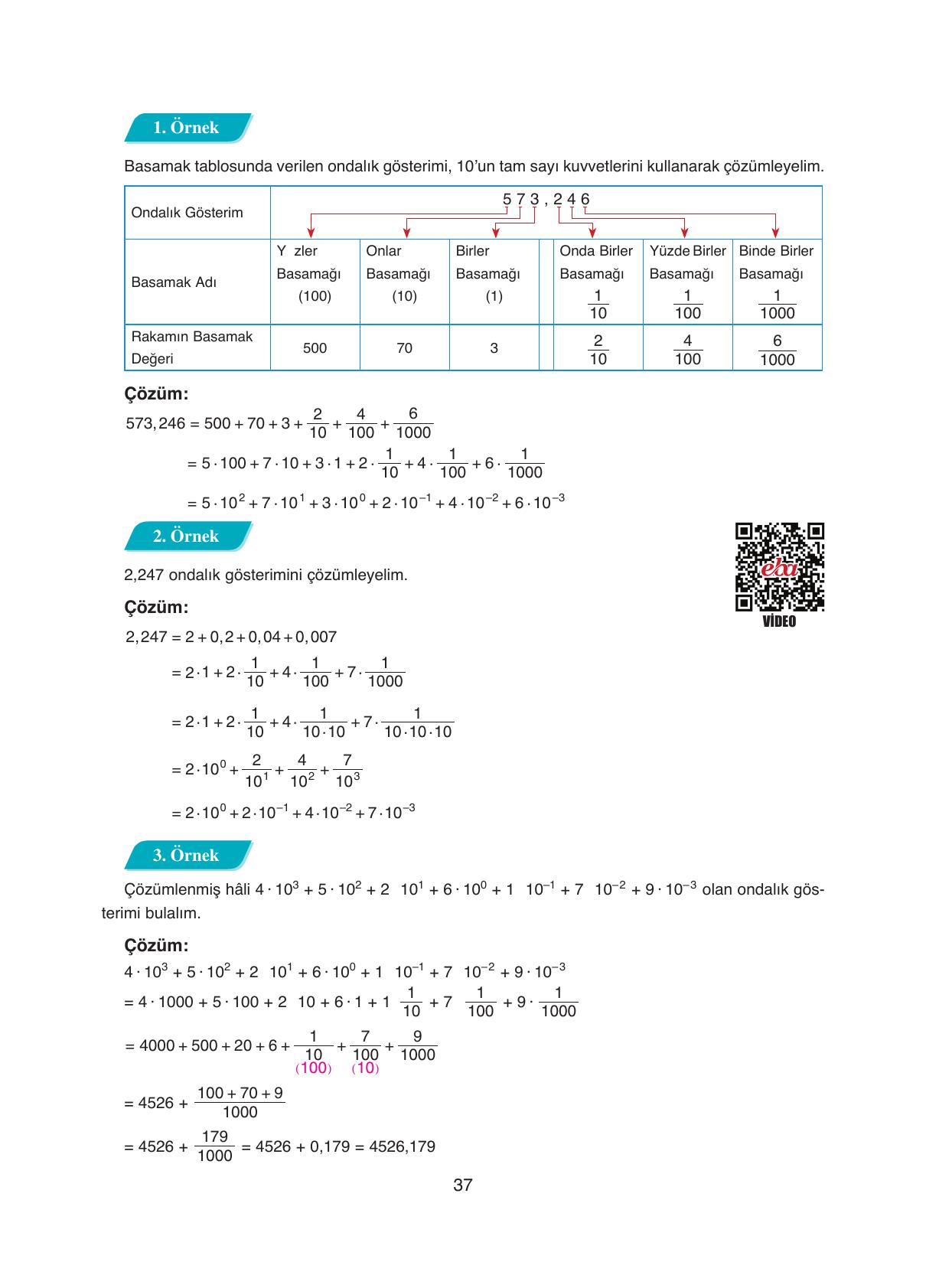8. Sınıf Ada Yayıncılık Matematik Ders Kitabı Sayfa 37 Cevapları 8. Sınıf Ada Yayıncılık Matematik Ders Kitabı Sayfa 37 Cevapları