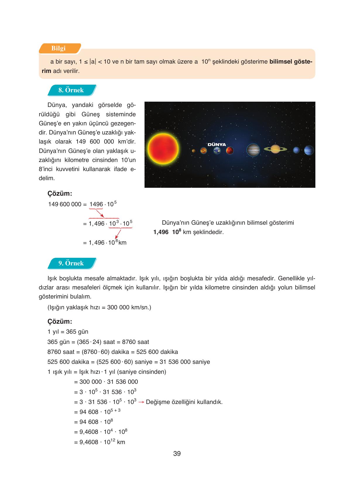 8. Sınıf Ada Yayıncılık Matematik Ders Kitabı Sayfa 39 Cevapları 8. Sınıf Ada Yayıncılık Matematik Ders Kitabı Sayfa 39 Cevapları