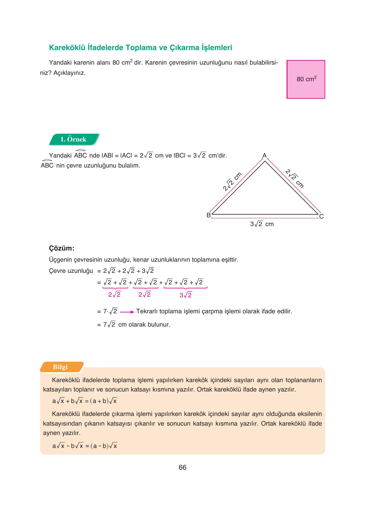 8. Sınıf Ada Yayıncılık Matematik Ders Kitabı Sayfa 66 Cevapları 8. Sınıf Ada Yayıncılık Matematik Ders Kitabı Sayfa 66 Cevapları