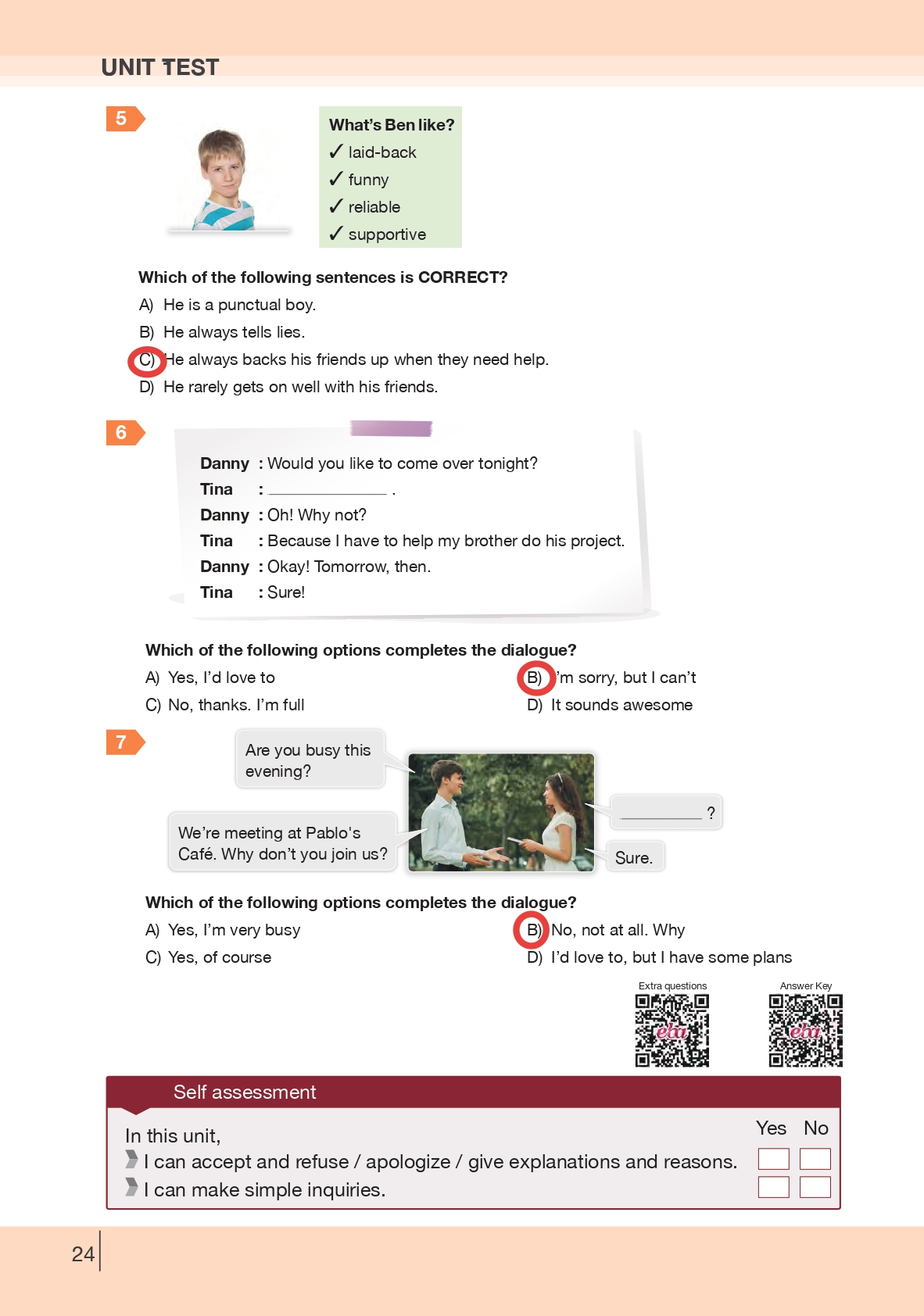 8. Sınıf Bilim Ve Kültür Yayınları İngilizce Ders Kitabı Sayfa 24 Cevapları