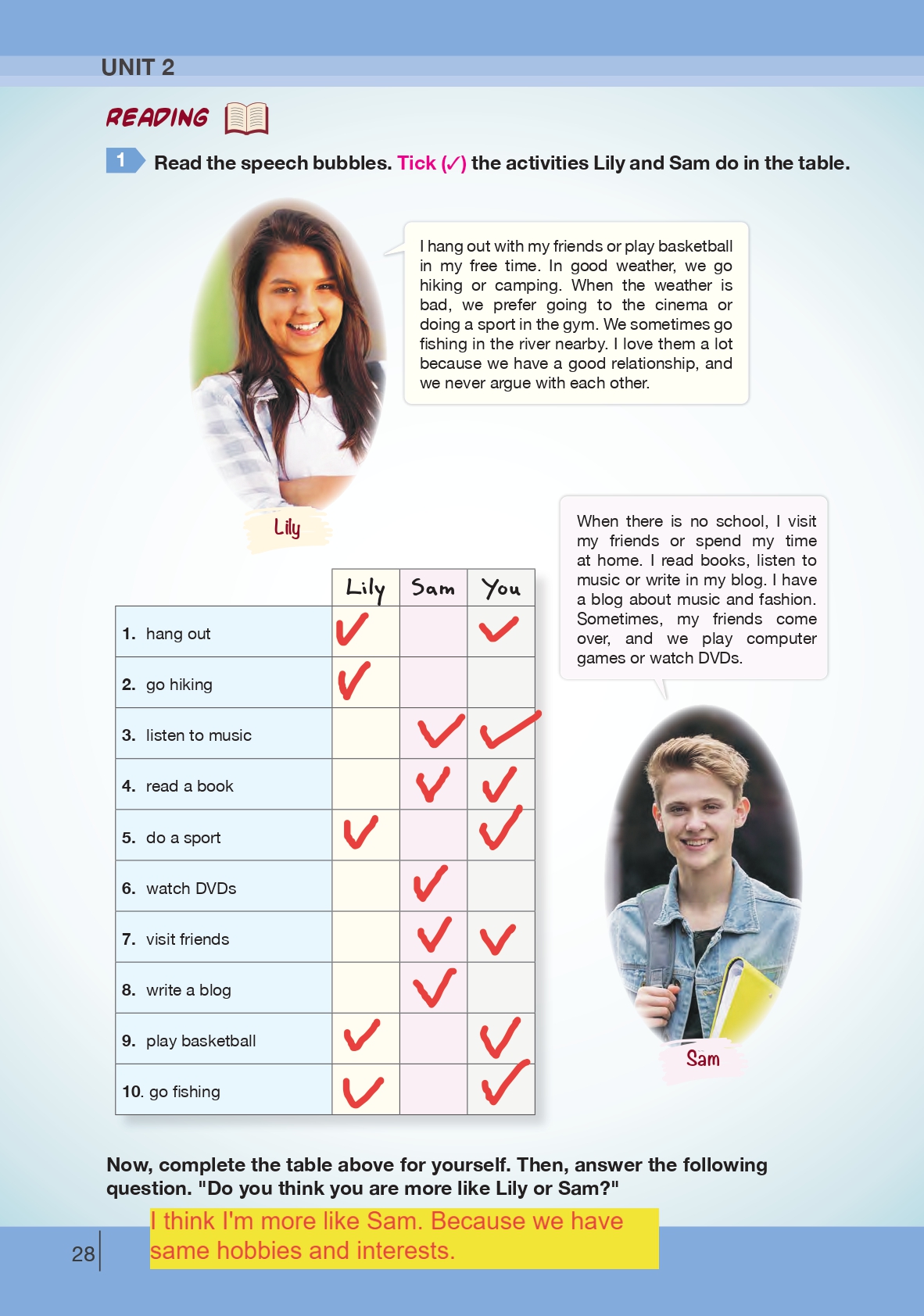 8. Sınıf Bilim Ve Kültür Yayınları İngilizce Ders Kitabı Sayfa 28 Cevapları