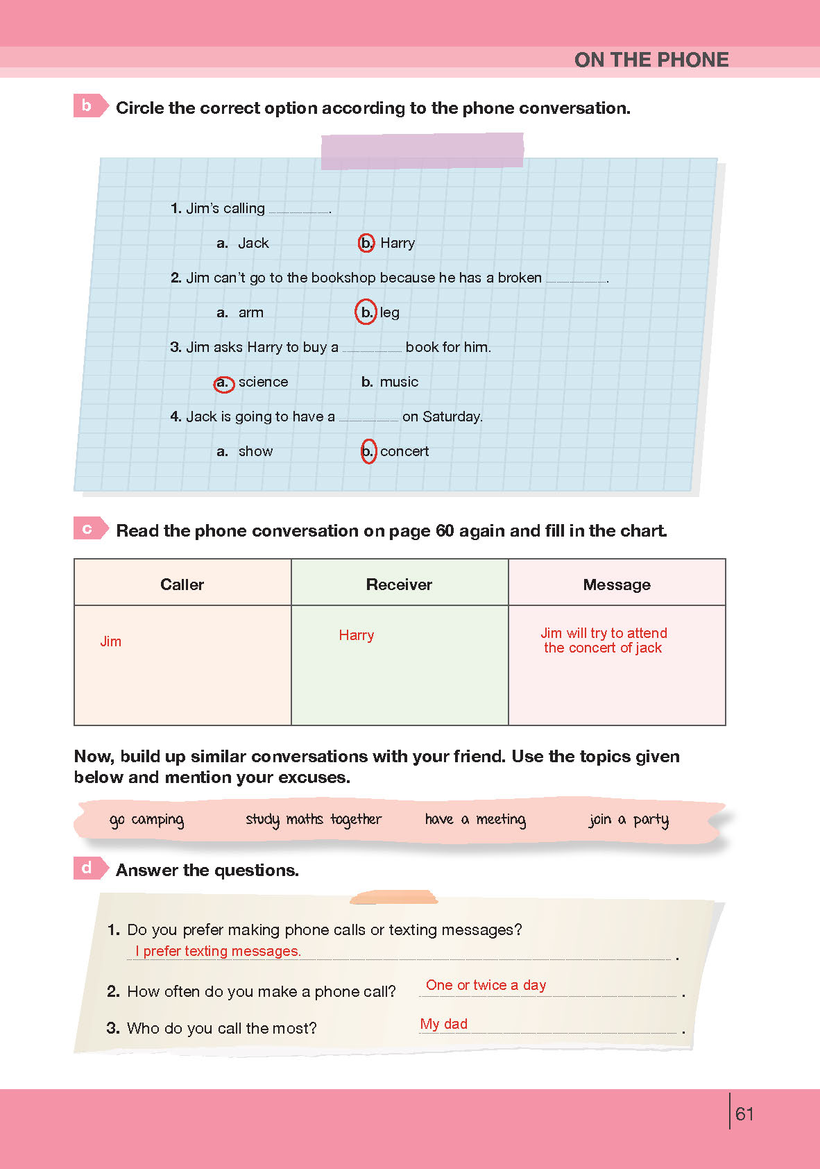 8. Sınıf Bilim Ve Kültür Yayınları İngilizce Ders Kitabı Sayfa 61 Cevapları
