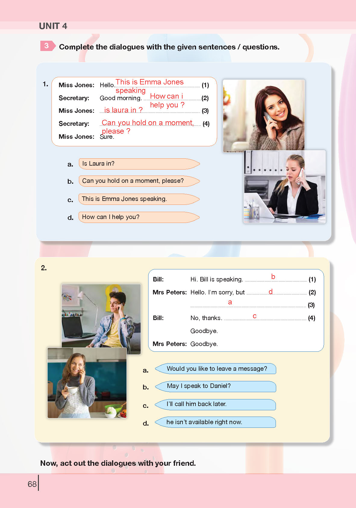 8. Sınıf Bilim Ve Kültür Yayınları İngilizce Ders Kitabı Sayfa 68 Cevapları