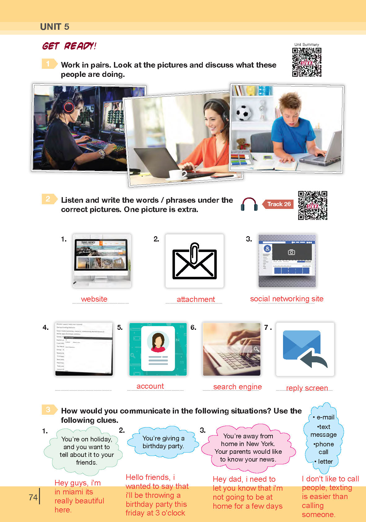 8. Sınıf Bilim Ve Kültür Yayınları İngilizce Ders Kitabı Sayfa 74 Cevapları