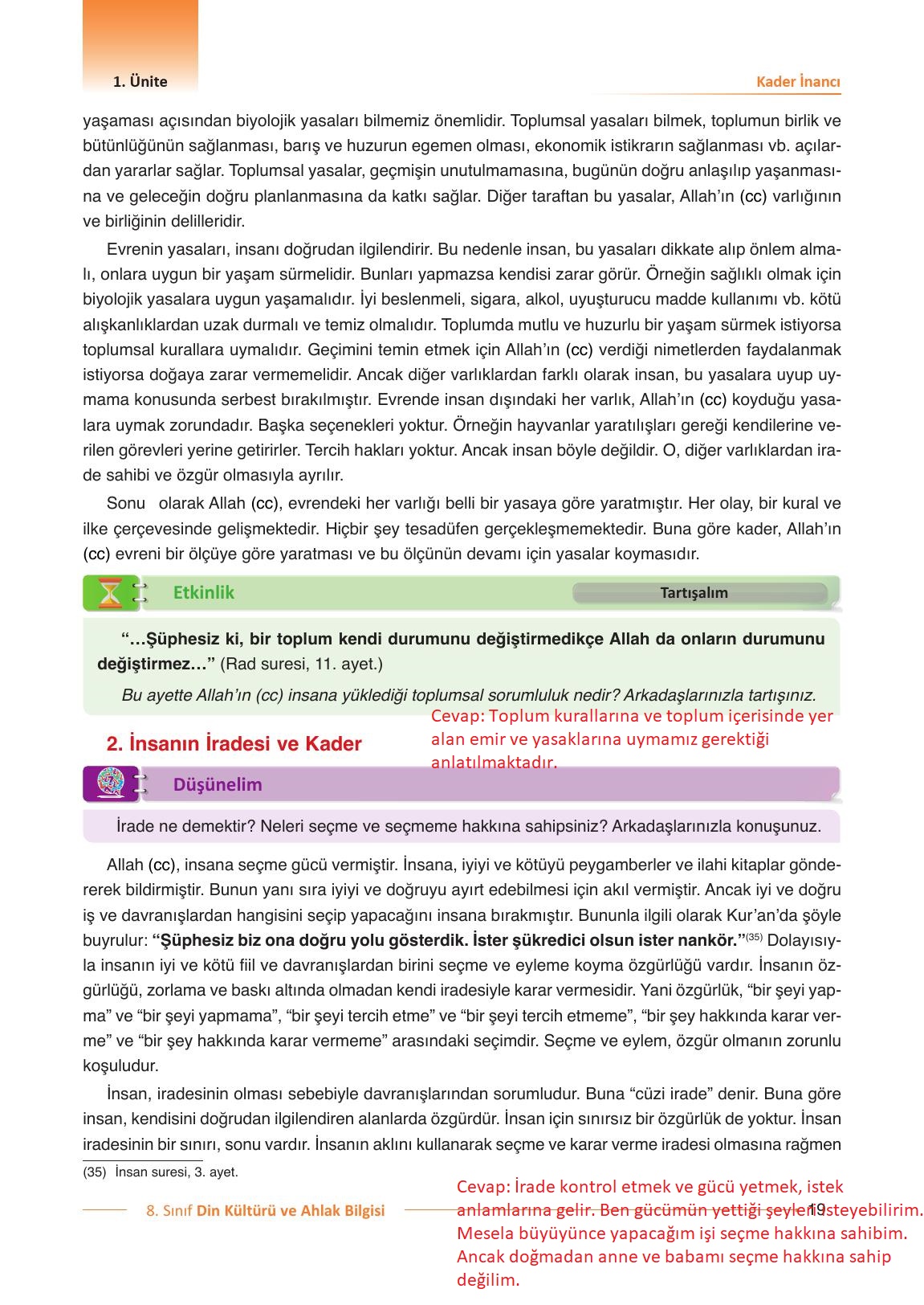 8. Sınıf Gezegen Yayıncılık Din Kültürü Ve Ahlak Bilgisi Ders Kitabı Sayfa 19 Cevapları 8. Sınıf Gezegen Yayıncılık Din Kültürü Ve Ahlak Bilgisi Ders Kitabı Sayfa 19 Cevapları