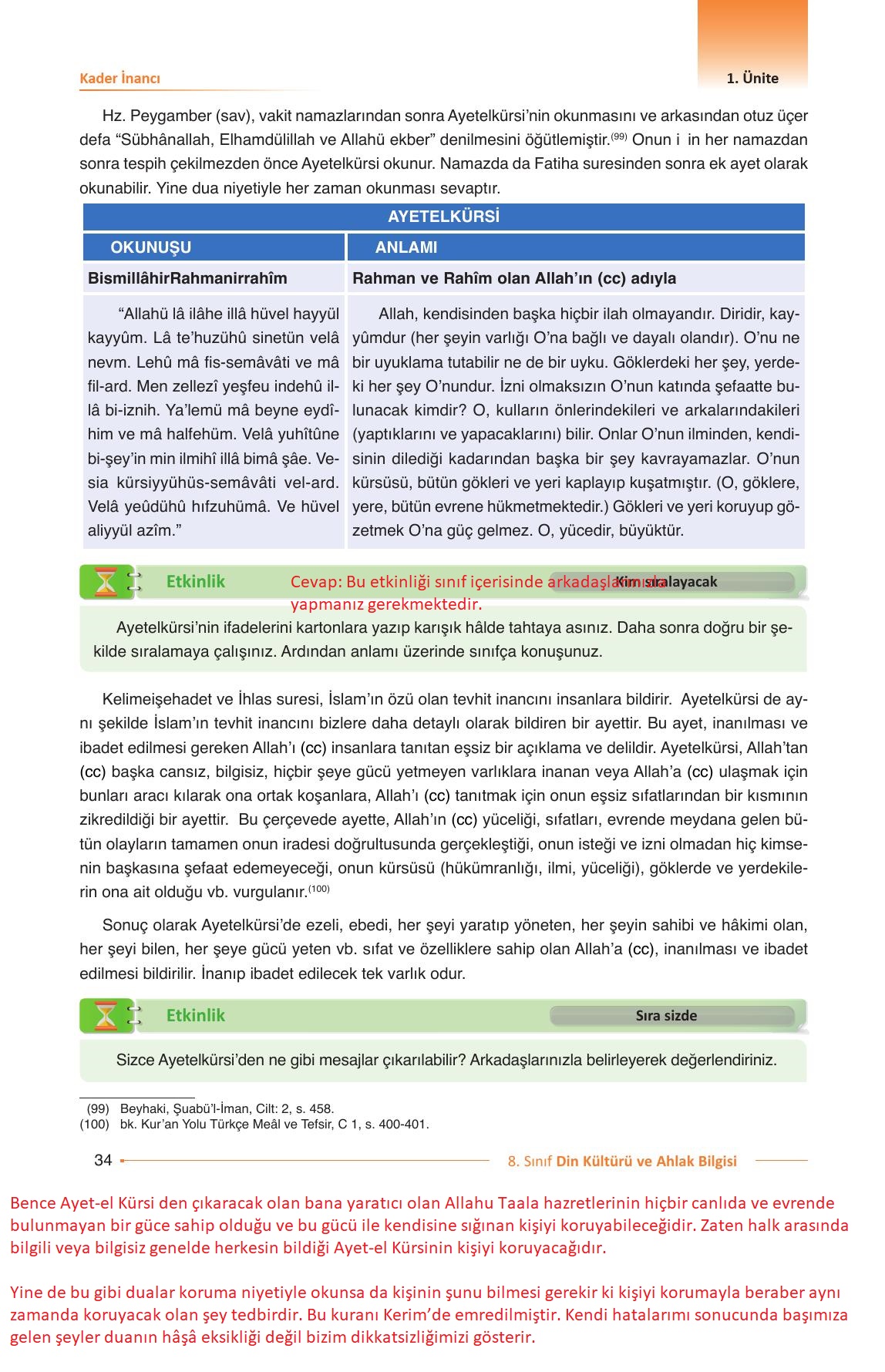 8. Sınıf Gezegen Yayıncılık Din Kültürü Ve Ahlak Bilgisi Ders Kitabı Sayfa 34 Cevapları 8. Sınıf Gezegen Yayıncılık Din Kültürü Ve Ahlak Bilgisi Ders Kitabı Sayfa 34 Cevapları