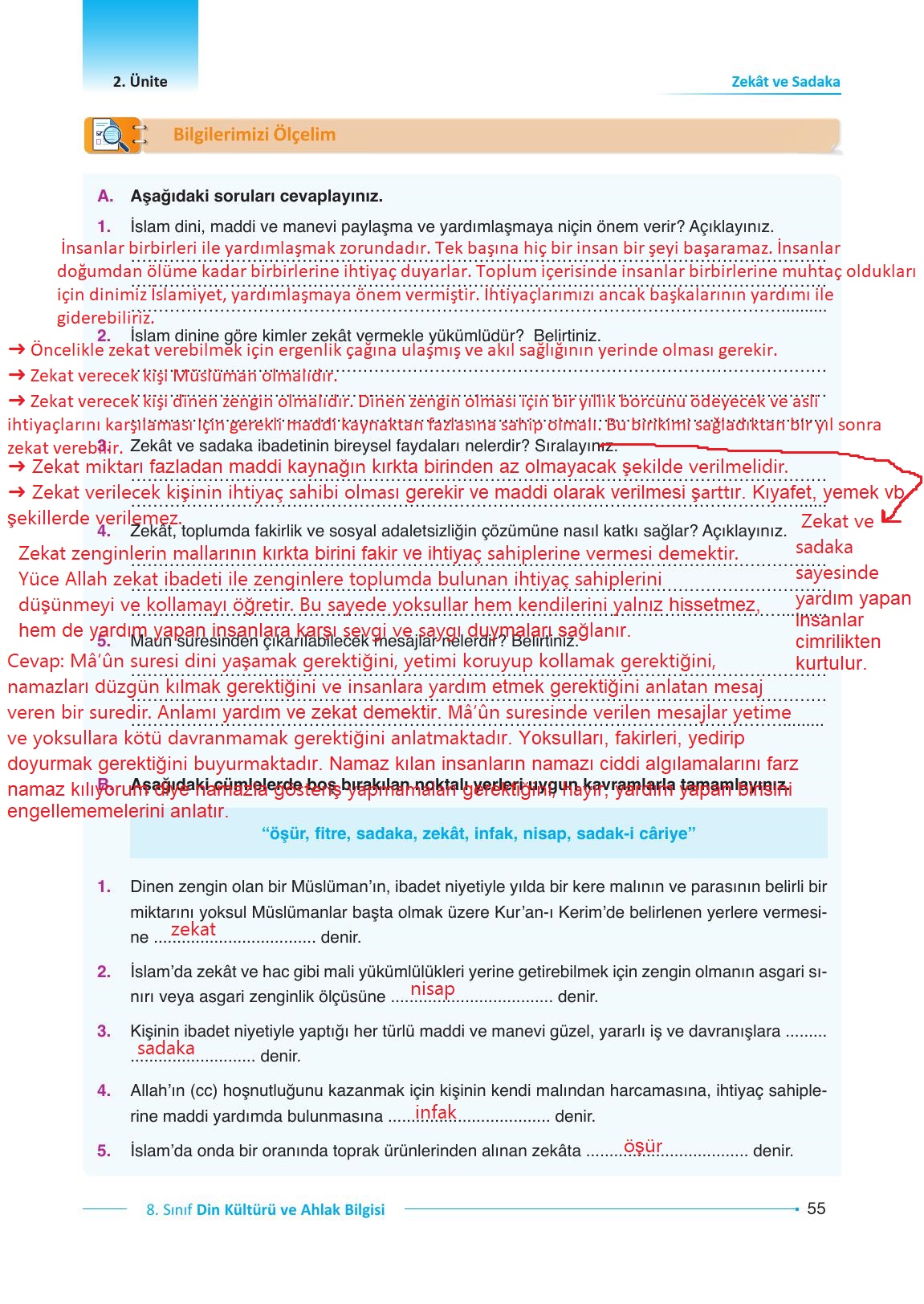 8. Sınıf Gezegen Yayıncılık Din Kültürü Ve Ahlak Bilgisi Ders Kitabı Sayfa 55 Cevapları 8. Sınıf Gezegen Yayıncılık Din Kültürü Ve Ahlak Bilgisi Ders Kitabı Sayfa 55 Cevapları