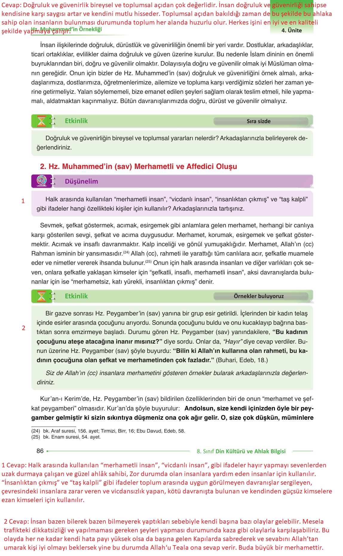 8. Sınıf Gezegen Yayıncılık Din Kültürü Ve Ahlak Bilgisi Ders Kitabı Sayfa 86 Cevapları 8. Sınıf Gezegen Yayıncılık Din Kültürü Ve Ahlak Bilgisi Ders Kitabı Sayfa 86 Cevapları