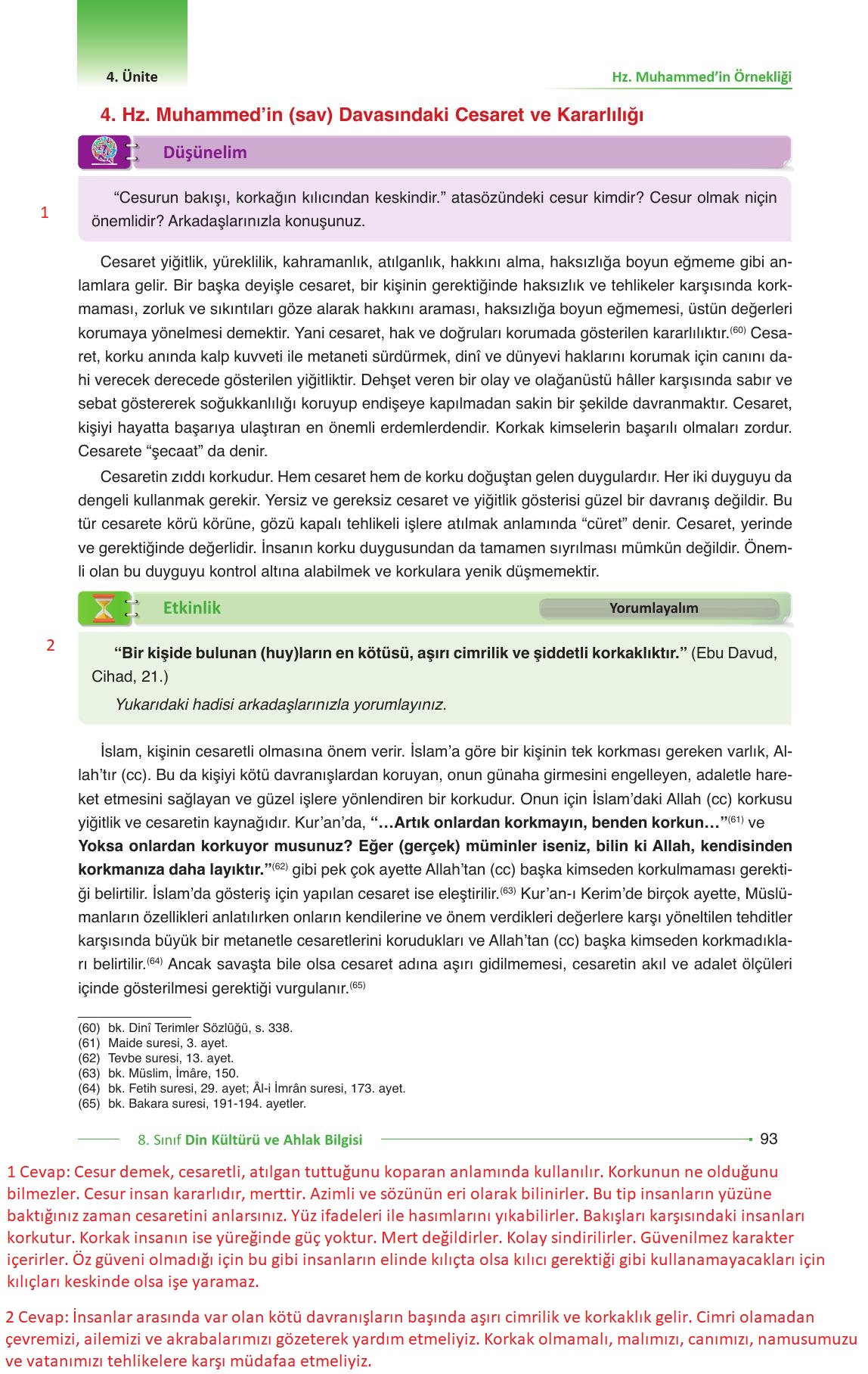 8. Sınıf Gezegen Yayıncılık Din Kültürü Ve Ahlak Bilgisi Ders Kitabı Sayfa 93 Cevapları 8. Sınıf Gezegen Yayıncılık Din Kültürü Ve Ahlak Bilgisi Ders Kitabı Sayfa 93 Cevapları