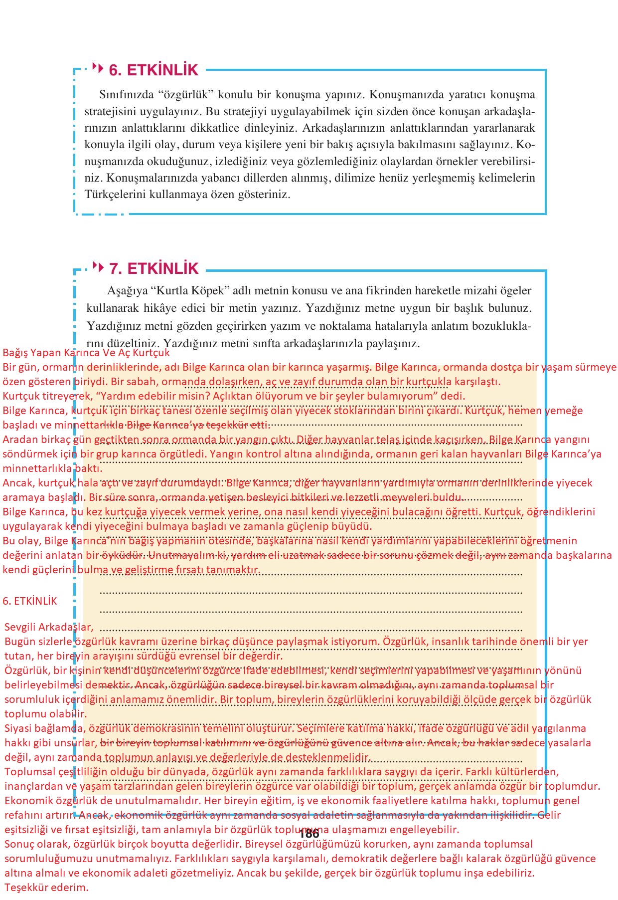 8. Sınıf Hecce Yayıncılık Türkçe Ders Kitabı Sayfa 186 Cevapları 8. Sınıf Hecce Yayıncılık Türkçe Ders Kitabı Sayfa 186 Cevapları