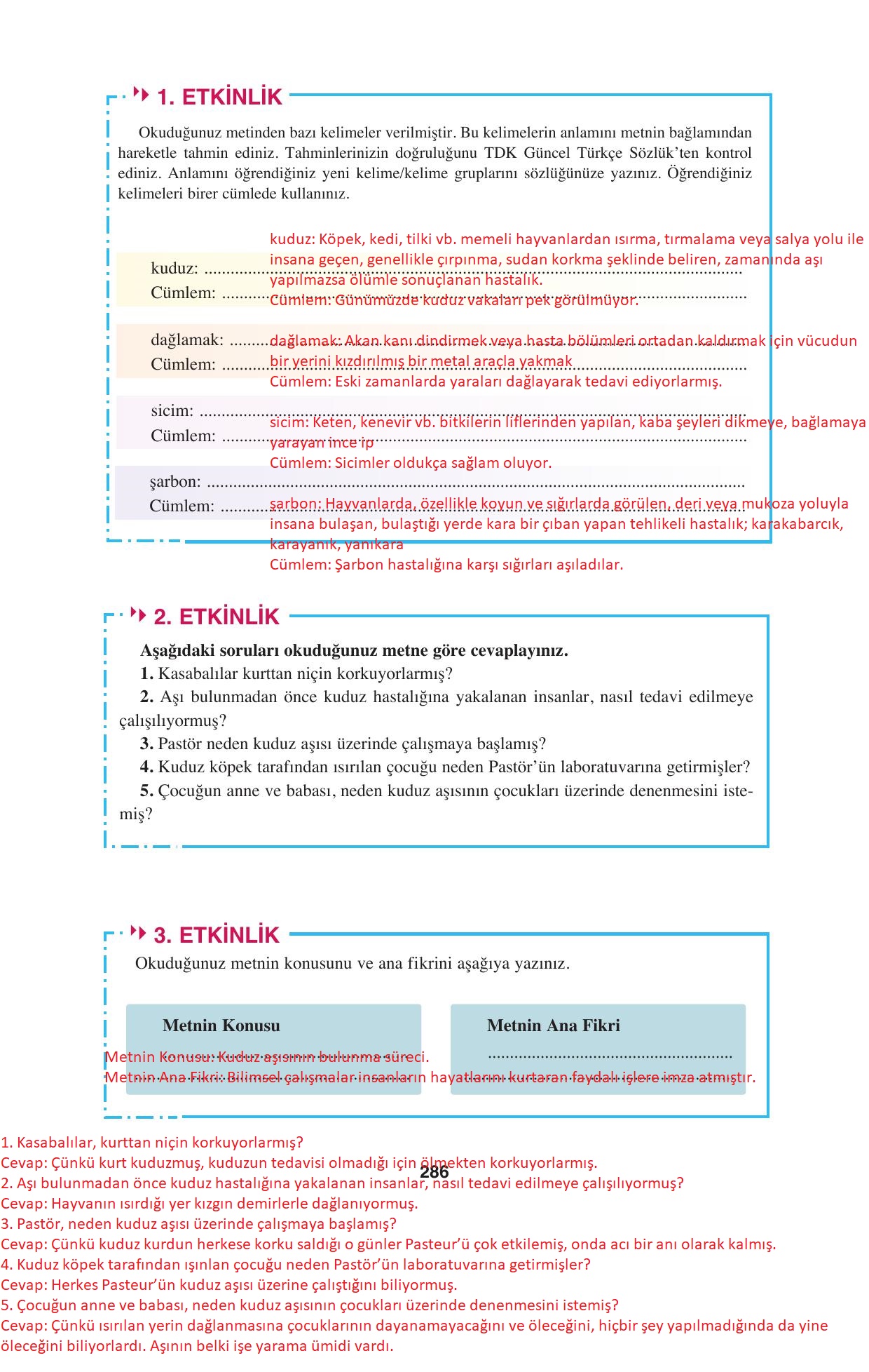 8. Sınıf Hecce Yayıncılık Türkçe Ders Kitabı Sayfa 286 Cevapları 8. Sınıf Hecce Yayıncılık Türkçe Ders Kitabı Sayfa 286 Cevapları