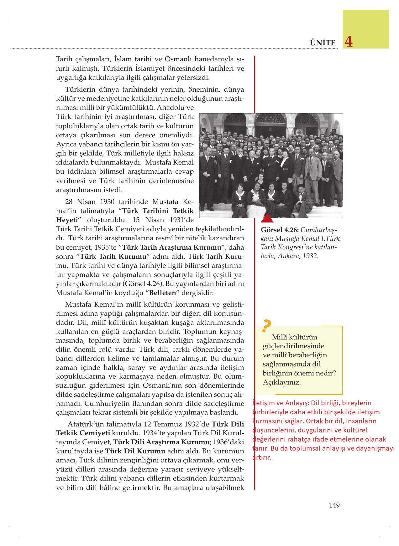 8. Sınıf Meb Yayınları İnkılap Tarihi Ve Atatürkçülük Ders Kitabı Sayfa 149 Cevapları