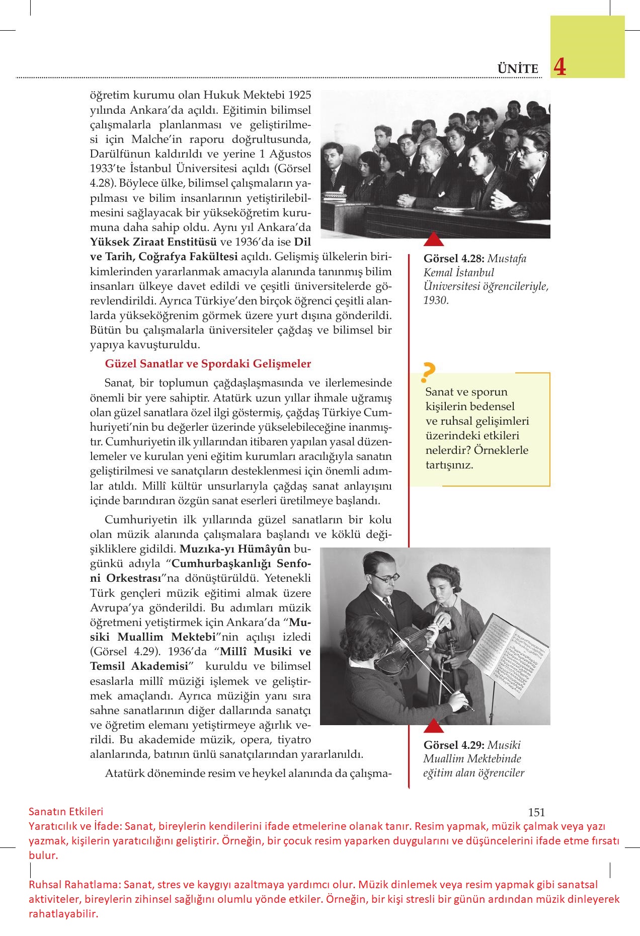 8. Sınıf Meb Yayınları İnkılap Tarihi Ve Atatürkçülük Ders Kitabı Sayfa 151 Cevapları