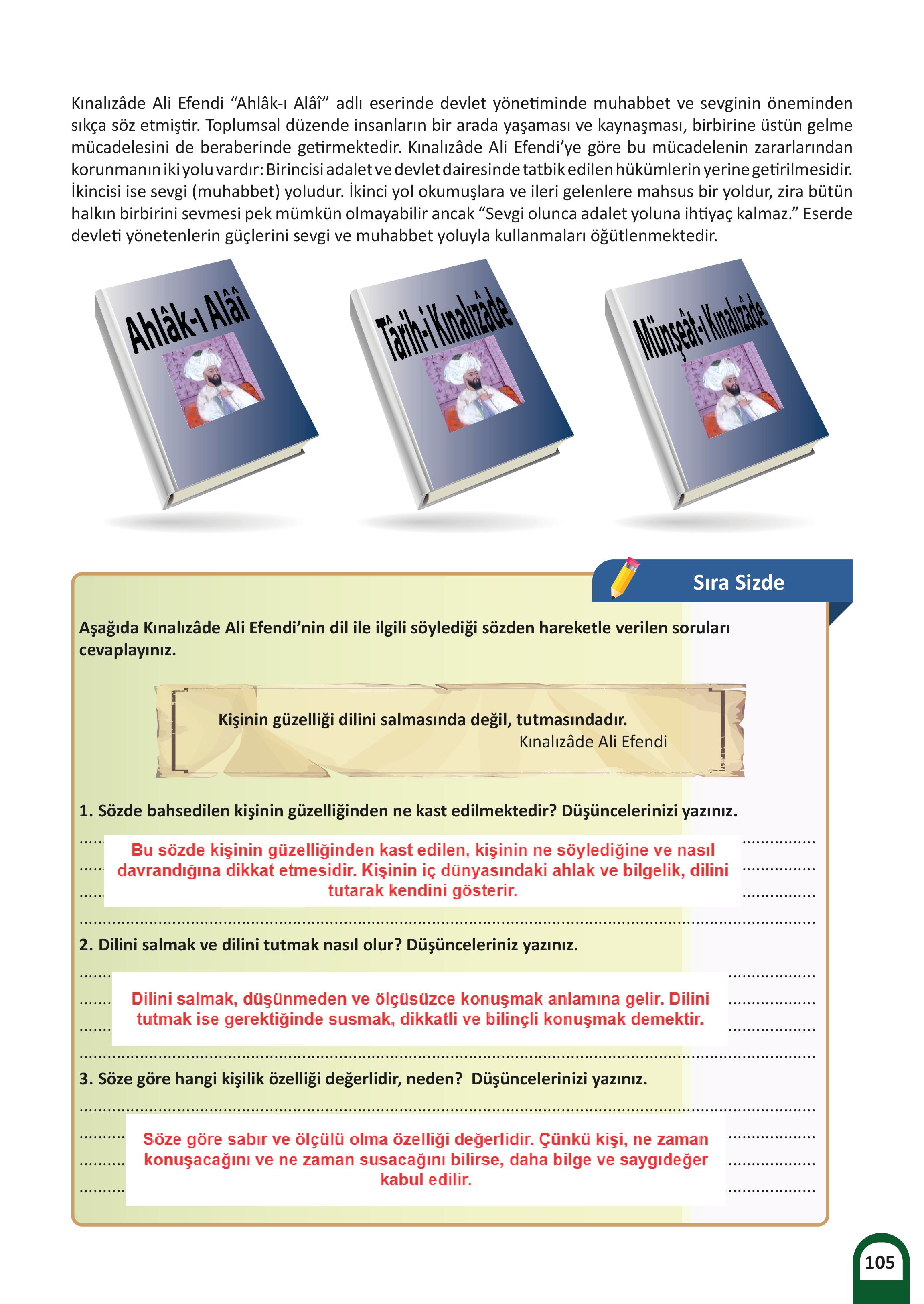 8. Sınıf Meb Yayınları Kültür Ve Medeniyetimize Yön Verenler Ders Kitabı Sayfa 106 Cevapları