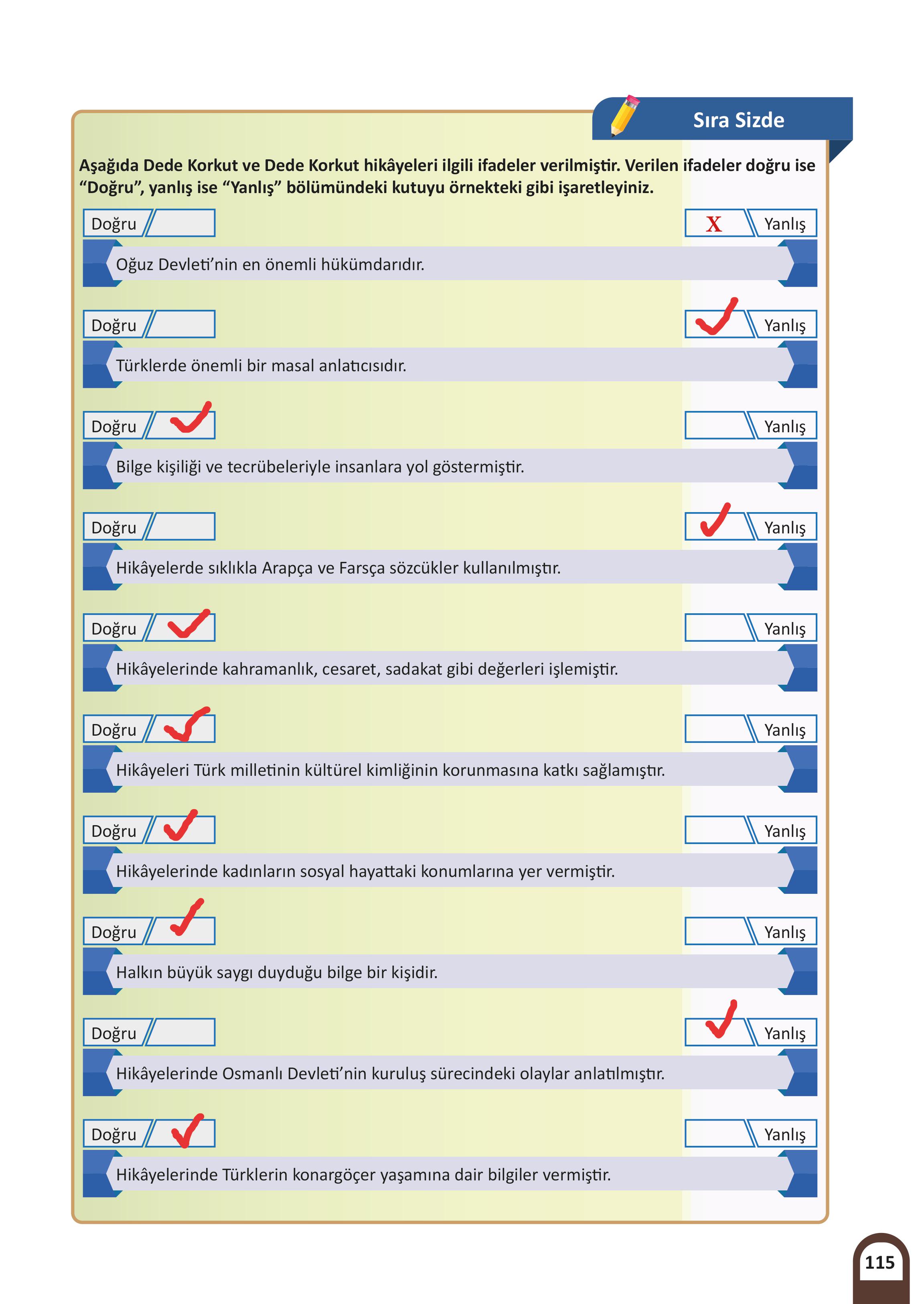 8. Sınıf Meb Yayınları Kültür Ve Medeniyetimize Yön Verenler Ders Kitabı Sayfa 116 Cevapları