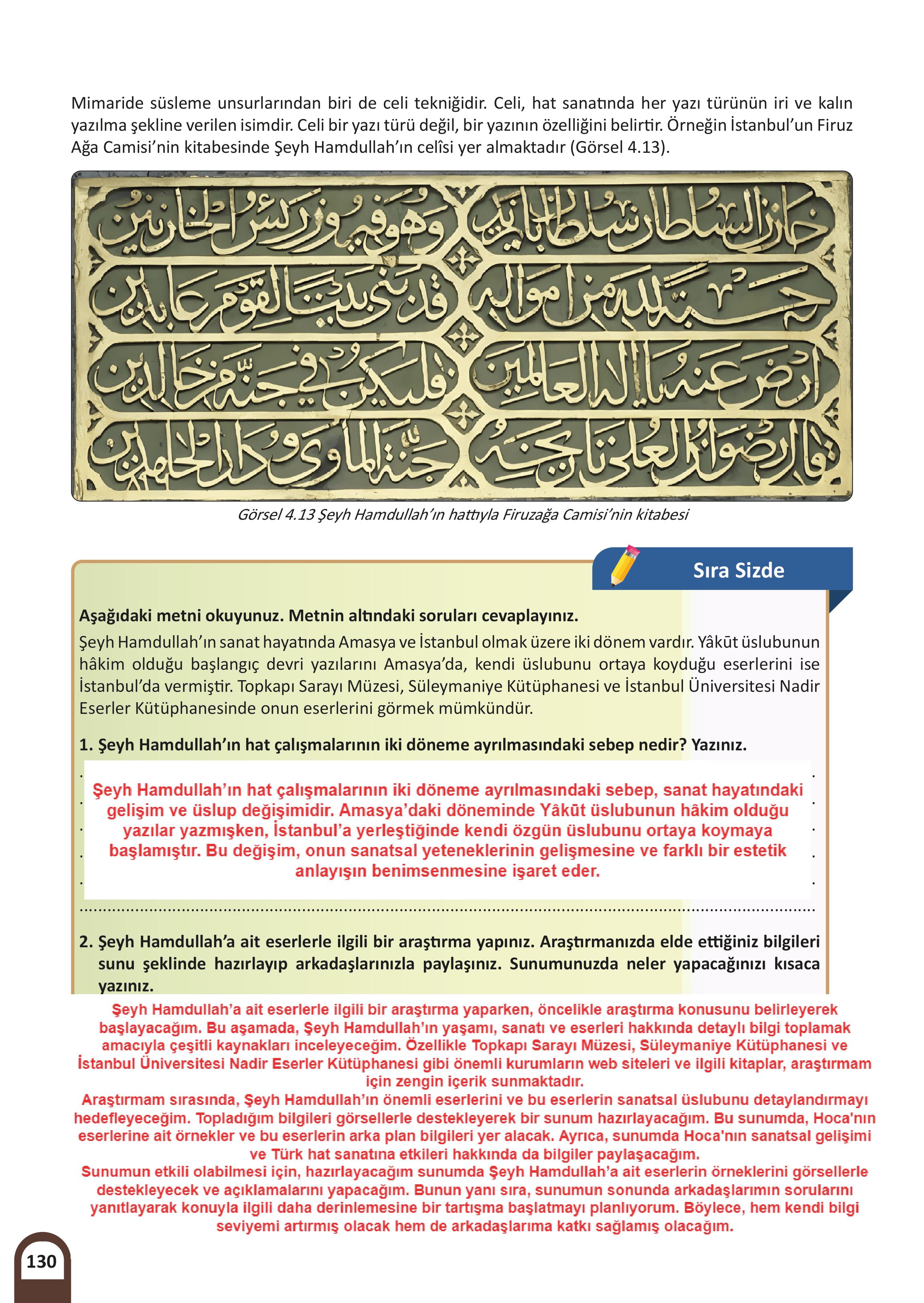 8. Sınıf Meb Yayınları Kültür Ve Medeniyetimize Yön Verenler Ders Kitabı Sayfa 131 Cevapları
