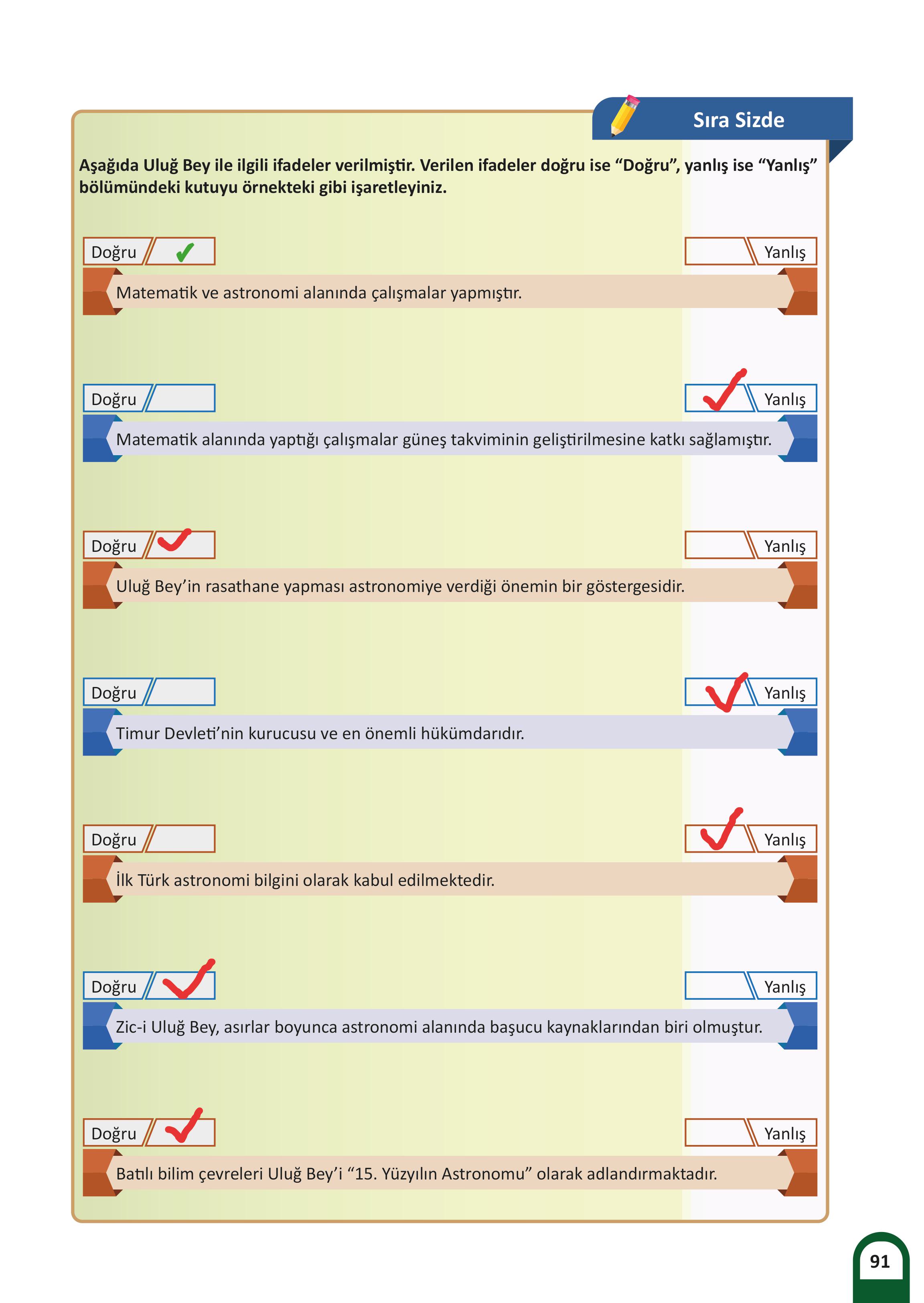 8. Sınıf Meb Yayınları Kültür Ve Medeniyetimize Yön Verenler Ders Kitabı Sayfa 92 Cevapları