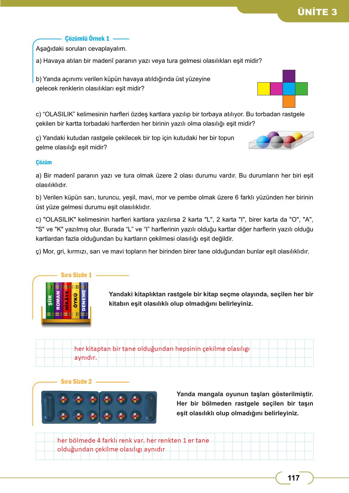 8. Sınıf Meb Yayınları Matematik Ders Kitabı Sayfa 117 Cevapları
