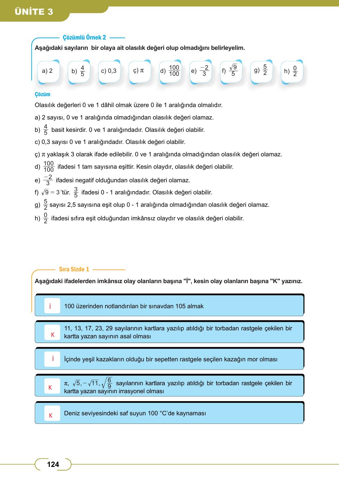 8. Sınıf Meb Yayınları Matematik Ders Kitabı Sayfa 124 Cevapları