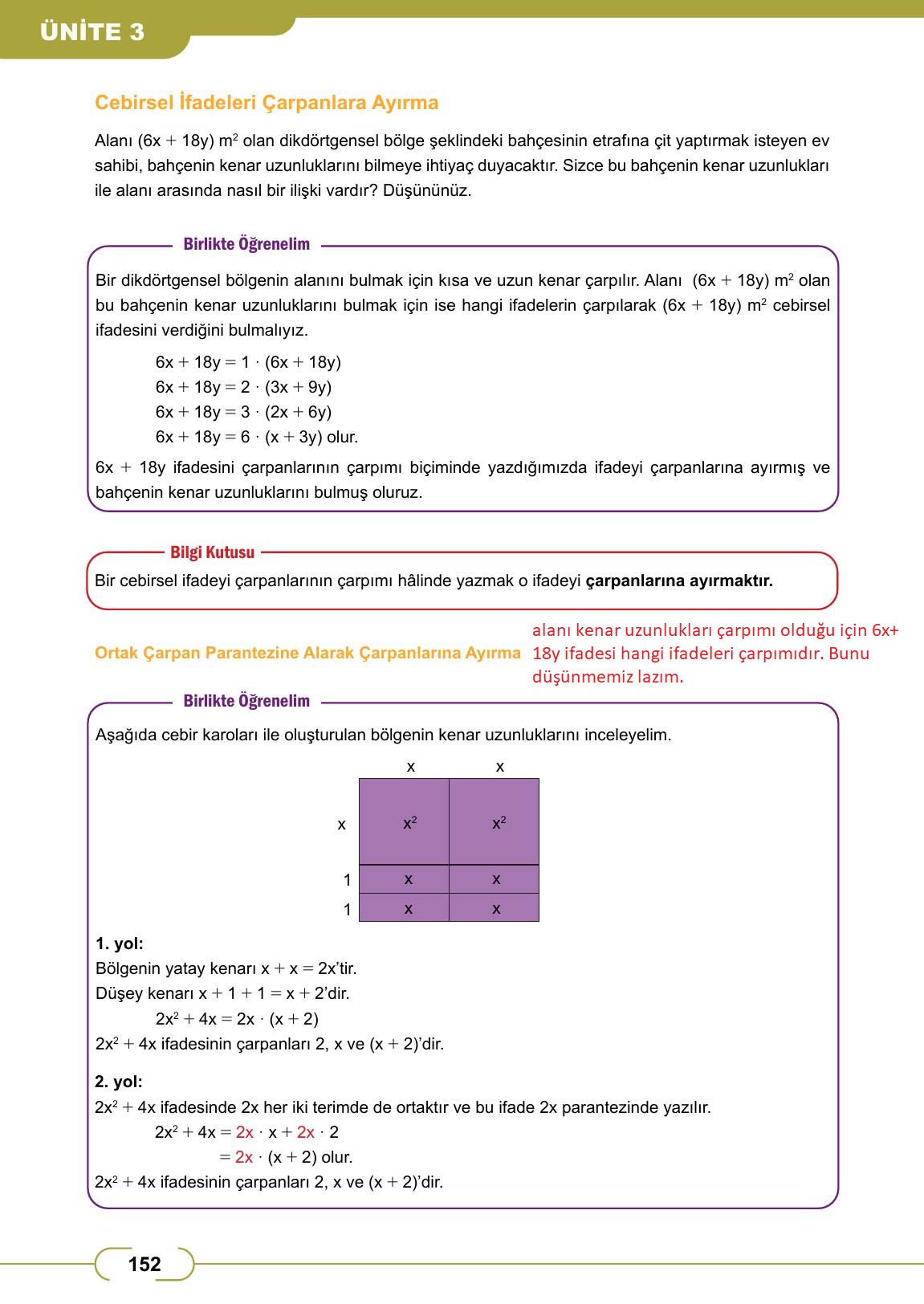 8. Sınıf Meb Yayınları Matematik Ders Kitabı Sayfa 152 Cevapları