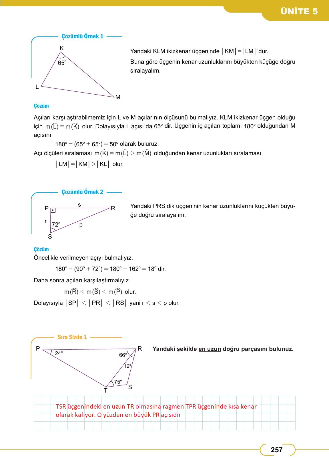 8. Sınıf Meb Yayınları Matematik Ders Kitabı Sayfa 257 Cevapları