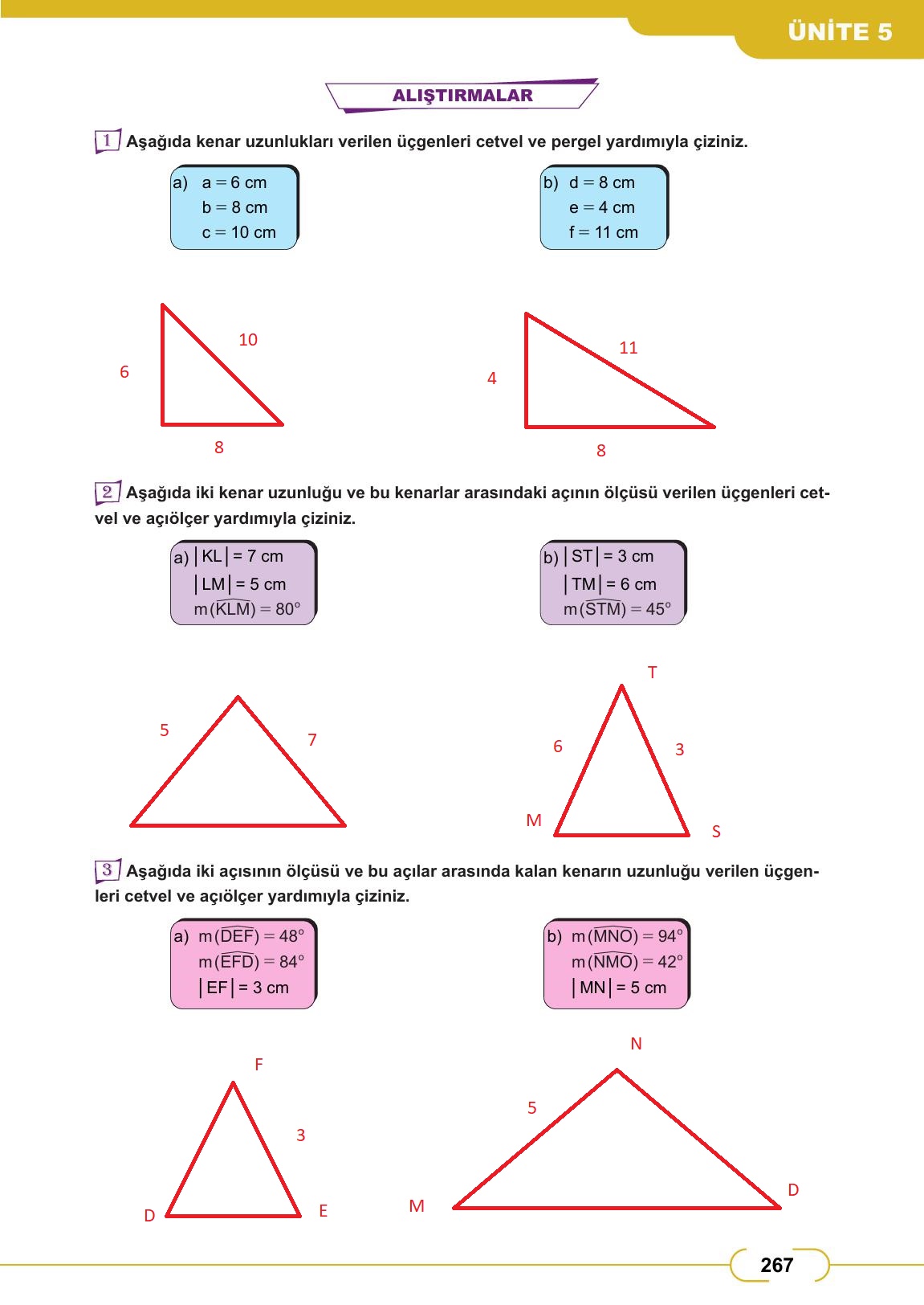 8. Sınıf Meb Yayınları Matematik Ders Kitabı Sayfa 267 Cevapları