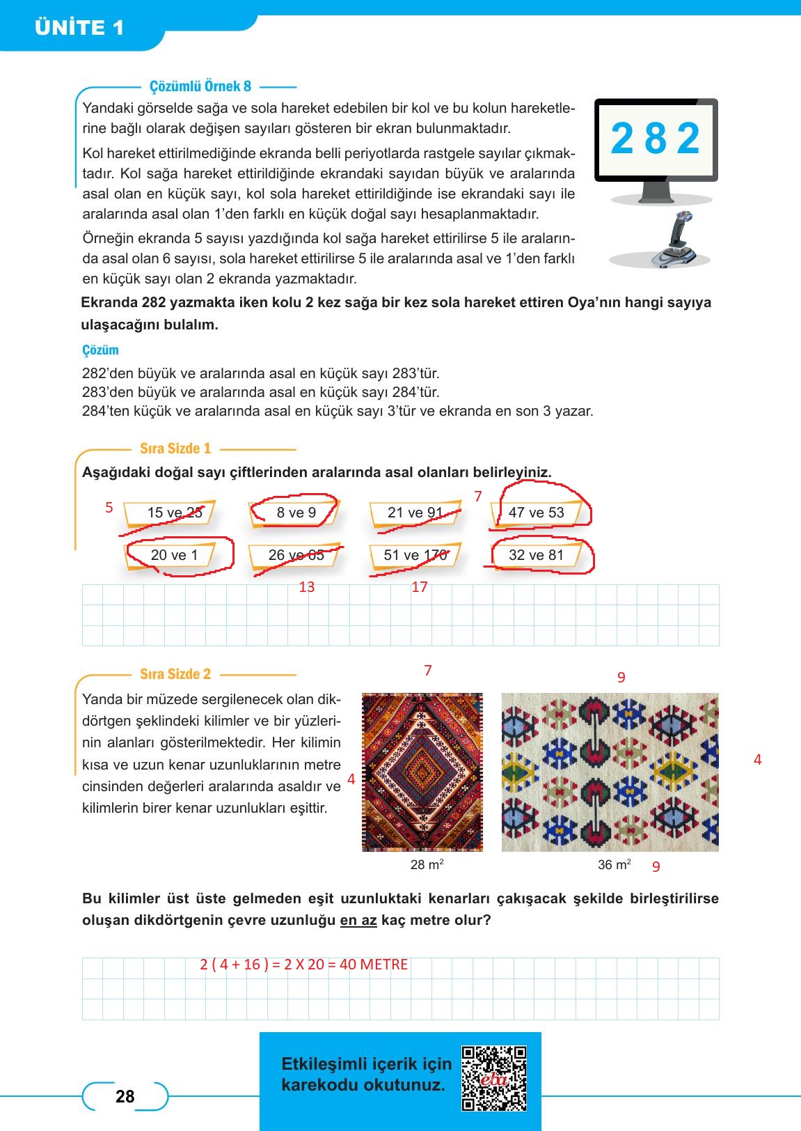 8. Sınıf Meb Yayınları Matematik Ders Kitabı Sayfa 28 Cevapları