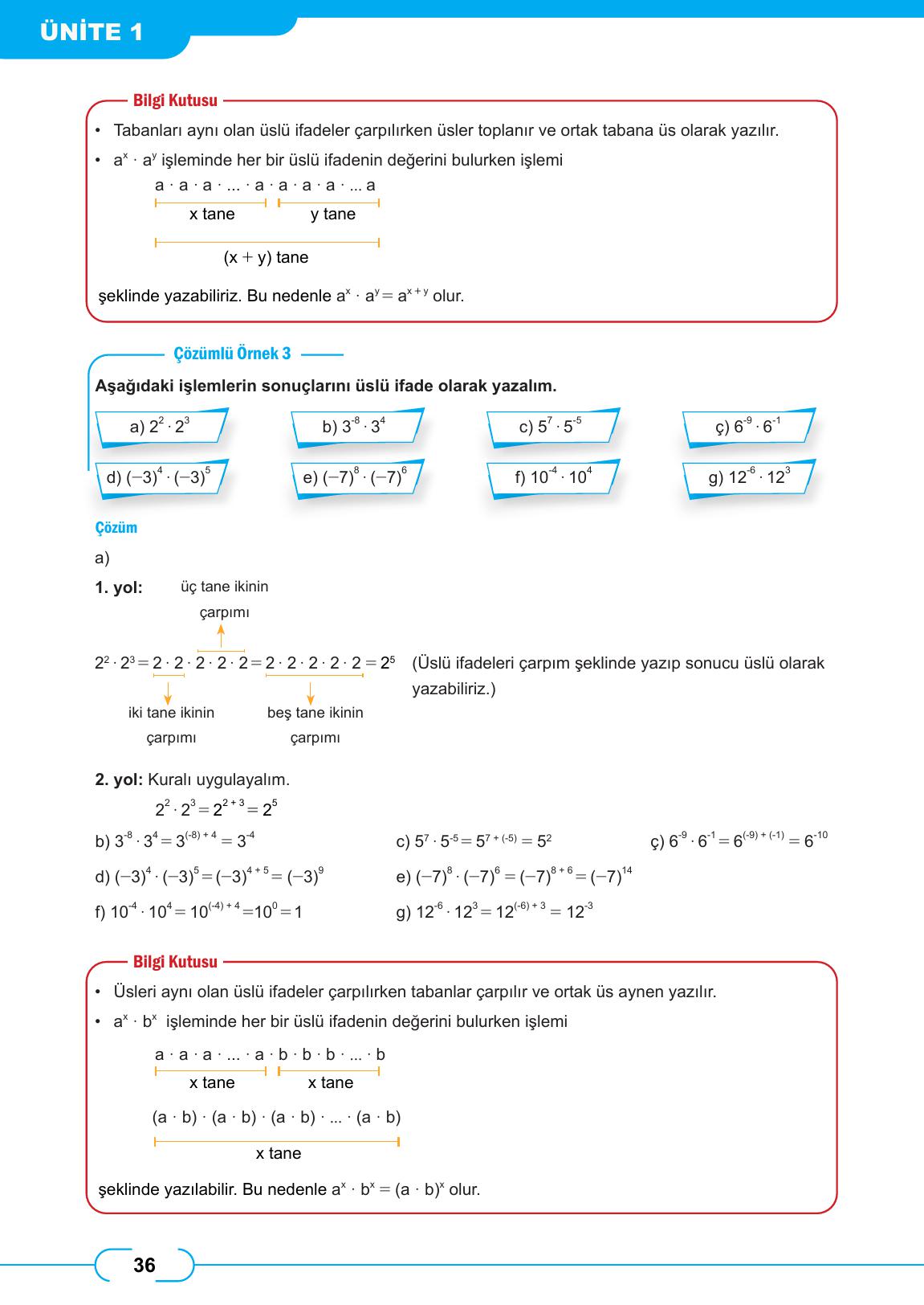 8. Sınıf Meb Yayınları Matematik Ders Kitabı Sayfa 36 Cevapları