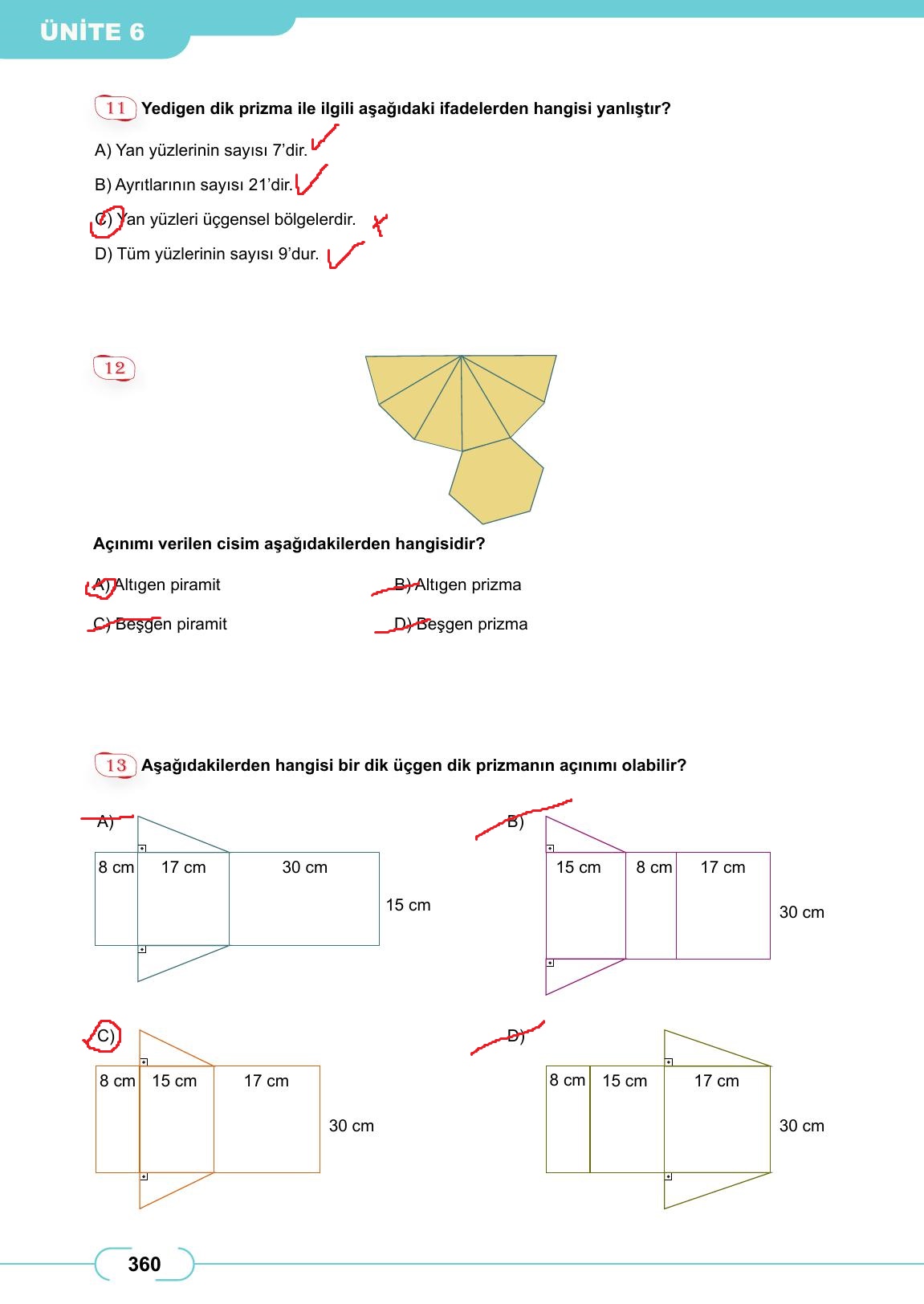 8. Sınıf Meb Yayınları Matematik Ders Kitabı Sayfa 360 Cevapları