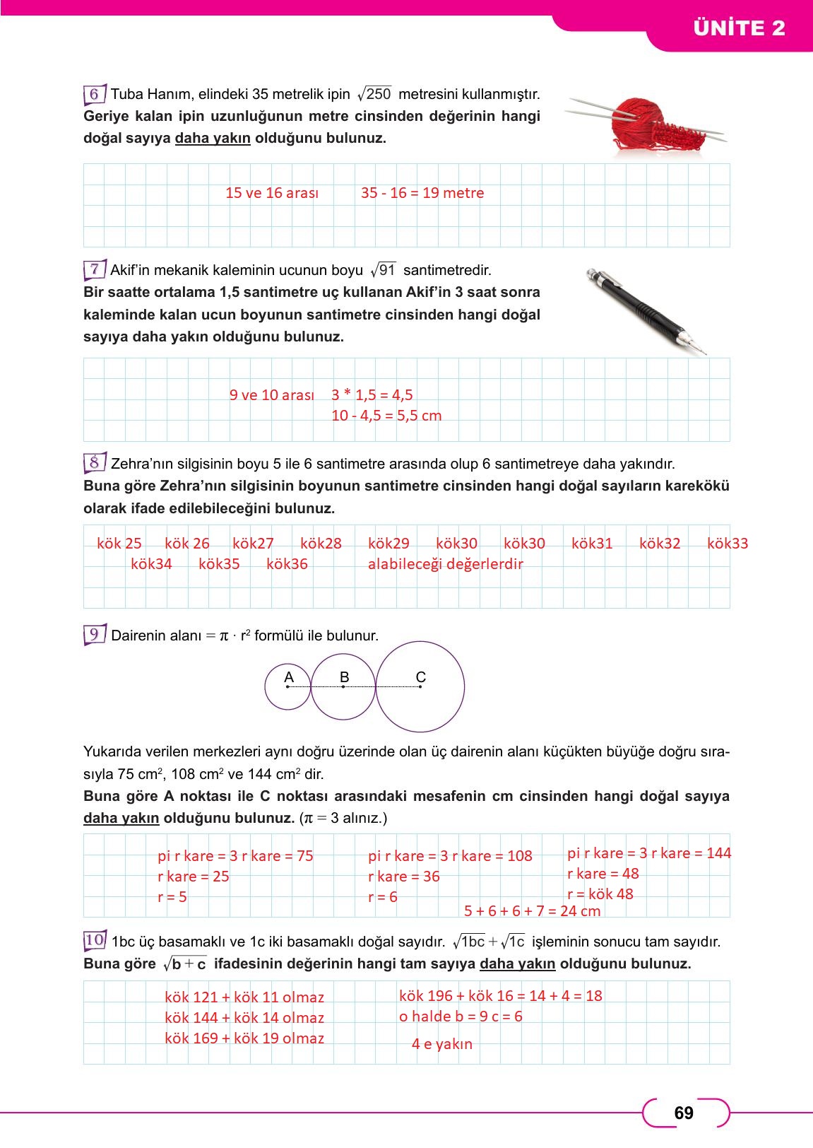 8. Sınıf Meb Yayınları Matematik Ders Kitabı Sayfa 69 Cevapları