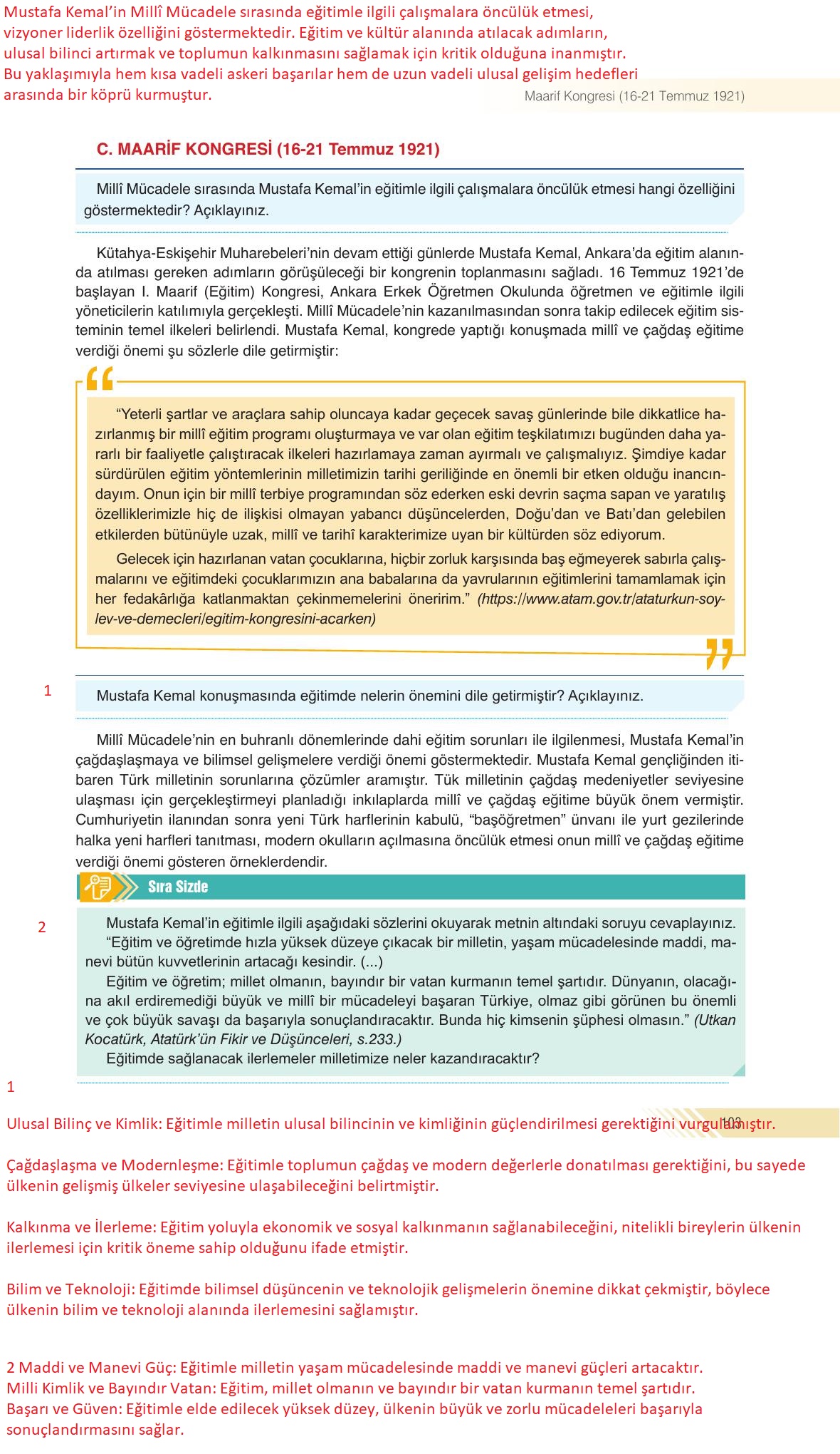 8. Sınıf Semih Ofset Sek Yayınları İnkılap Tarihi Ve Atatürkçülük Ders Kitabı Sayfa 103 Cevapları 8. Sınıf Semih Ofset Sek Yayınları İnkılap Tarihi Ve Atatürkçülük Ders Kitabı Sayfa 103 Cevapları