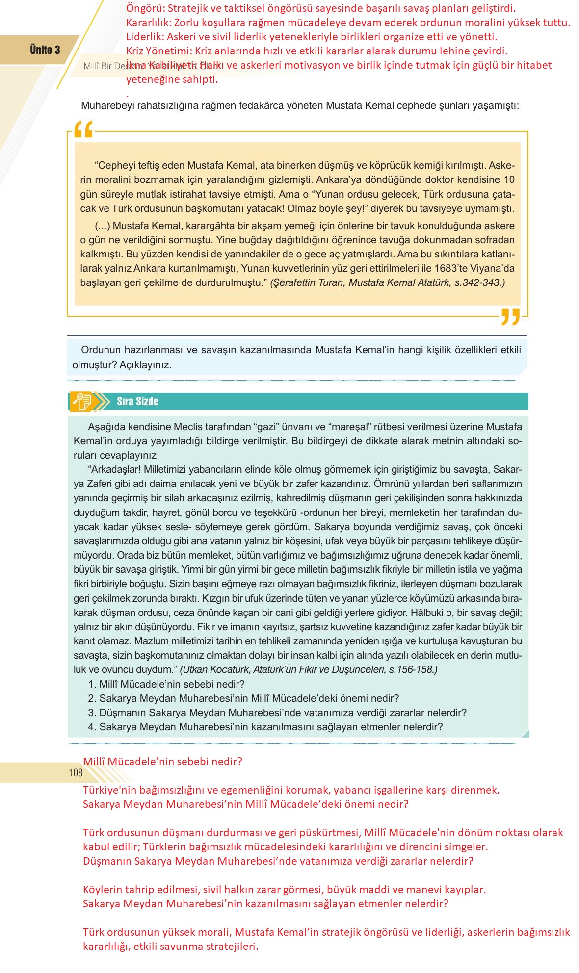 8. Sınıf Semih Ofset Sek Yayınları İnkılap Tarihi Ve Atatürkçülük Ders Kitabı Sayfa 108 Cevapları 8. Sınıf Semih Ofset Sek Yayınları İnkılap Tarihi Ve Atatürkçülük Ders Kitabı Sayfa 108 Cevapları