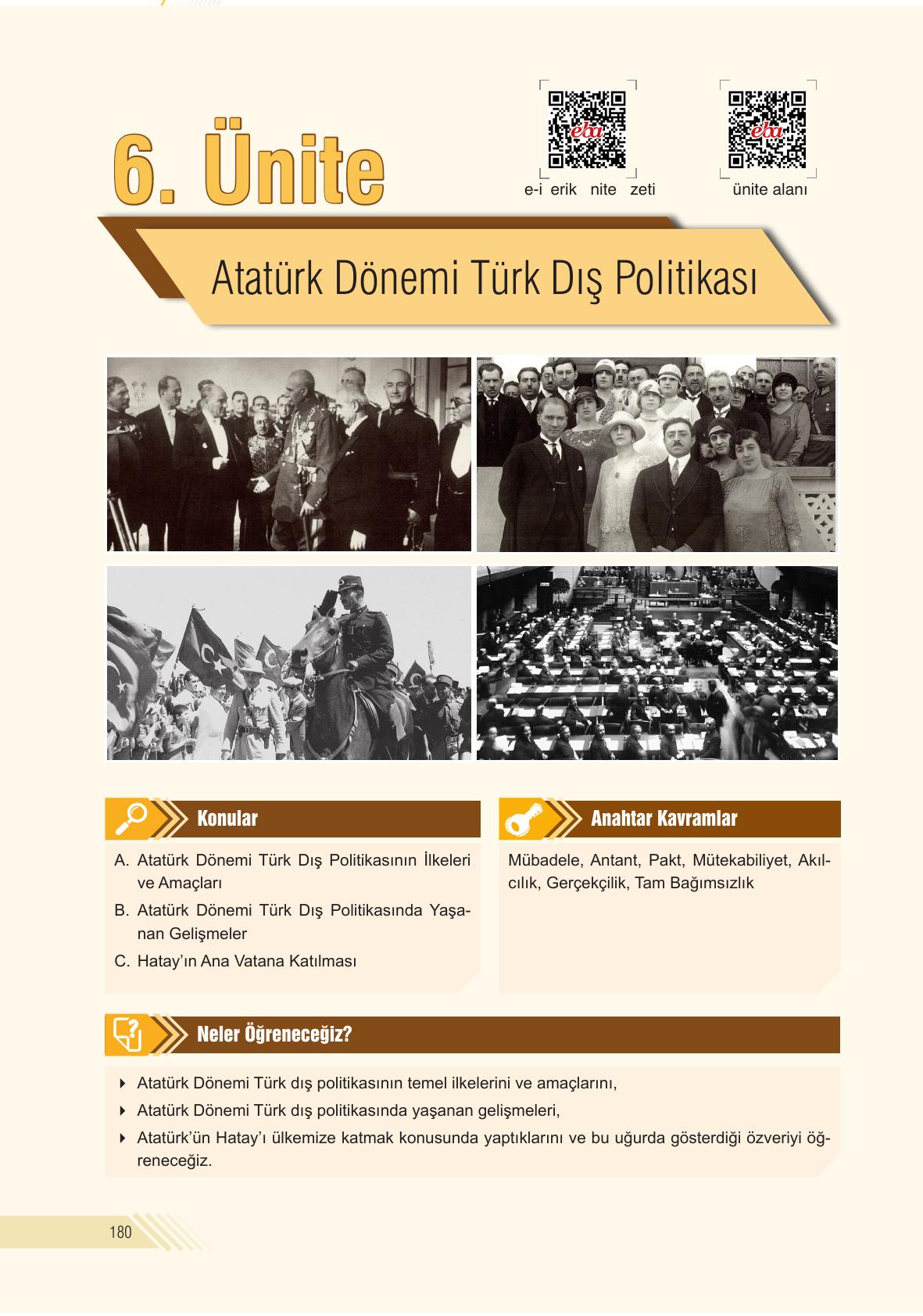 8. Sınıf Semih Ofset Sek Yayınları İnkılap Tarihi Ve Atatürkçülük Ders Kitabı Sayfa 180 Cevapları