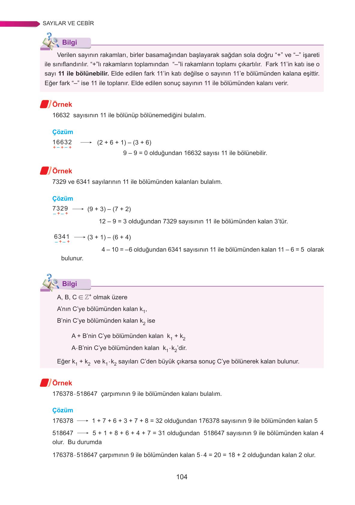 9. Sınıf Ata Yayınları Matematik Ders Kitabı Sayfa 104 Cevapları 9. Sınıf Ata Yayınları Matematik Ders Kitabı Sayfa 104 Cevapları