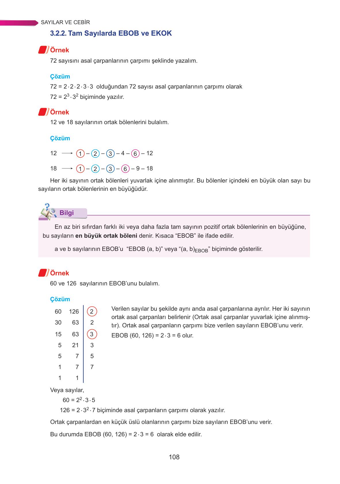 9. Sınıf Ata Yayınları Matematik Ders Kitabı Sayfa 108 Cevapları