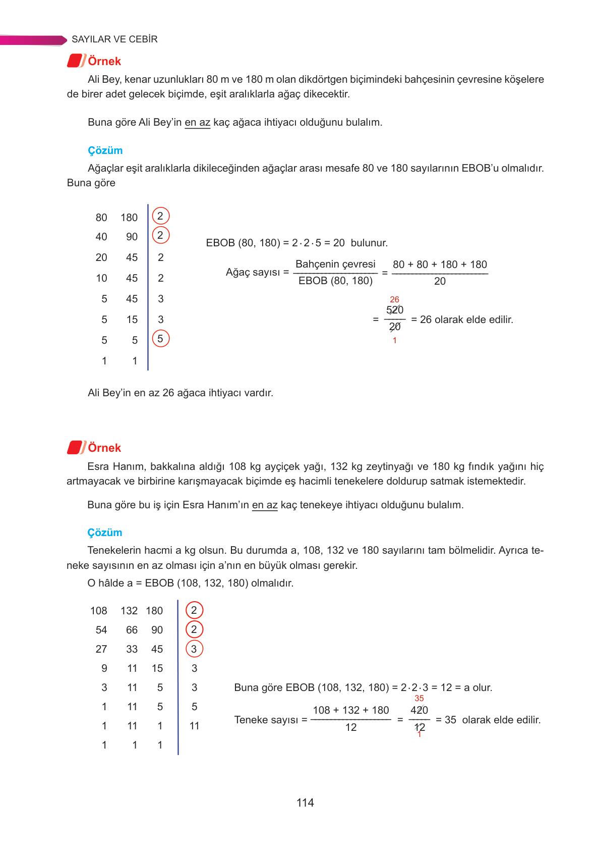 9. Sınıf Ata Yayınları Matematik Ders Kitabı Sayfa 114 Cevapları