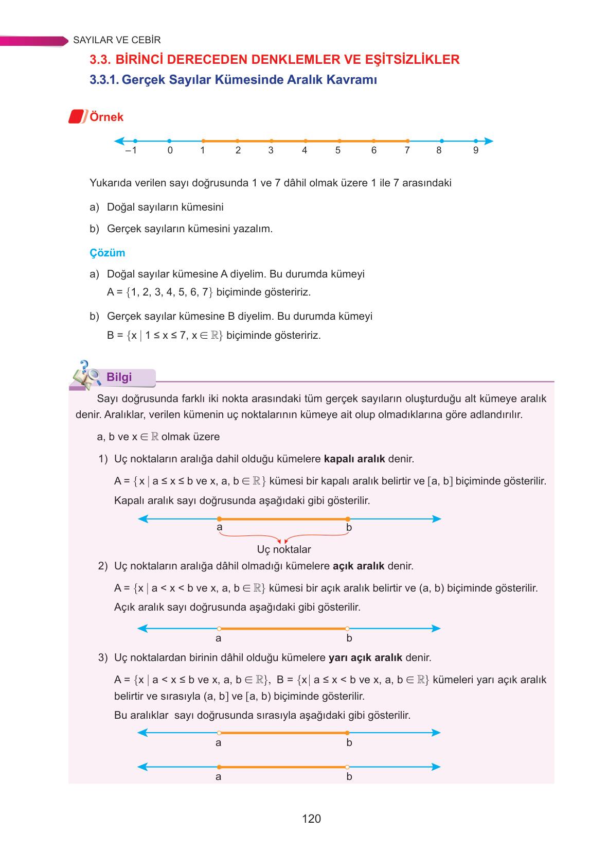 9. Sınıf Ata Yayınları Matematik Ders Kitabı Sayfa 120 Cevapları