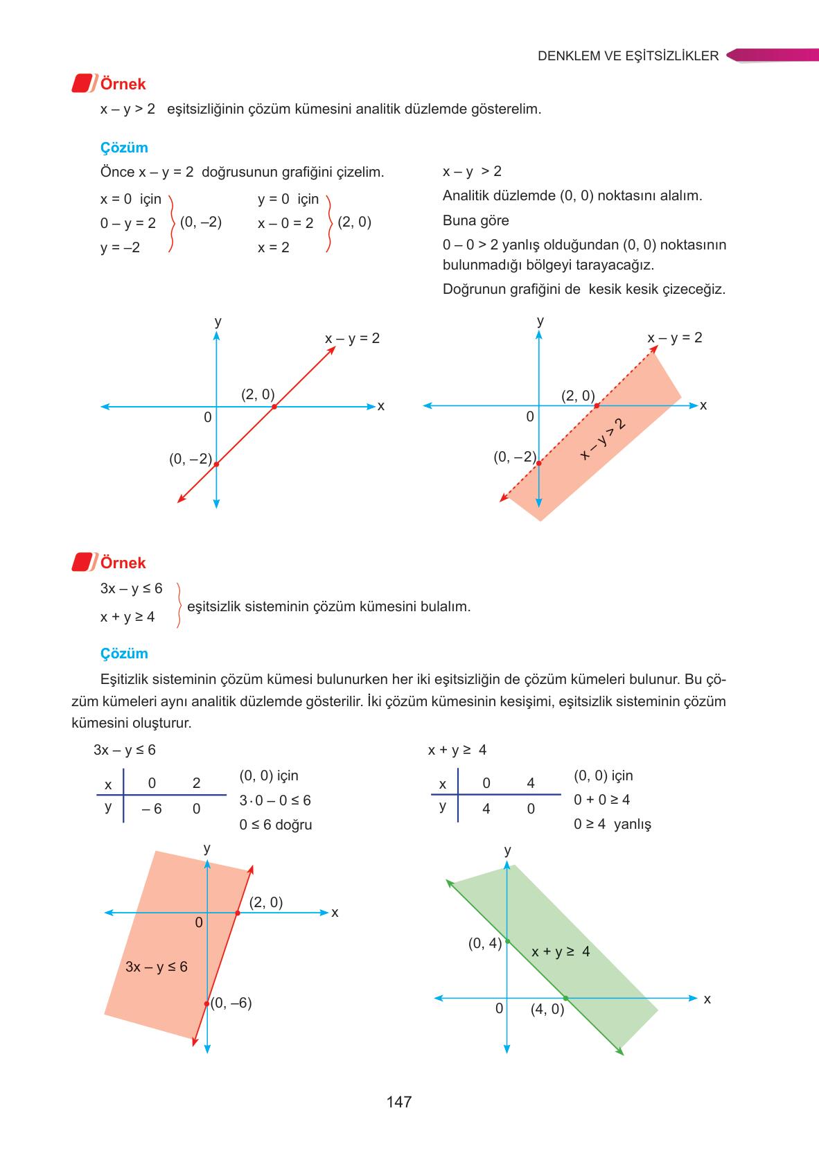 9. Sınıf Ata Yayınları Matematik Ders Kitabı Sayfa 147 Cevapları