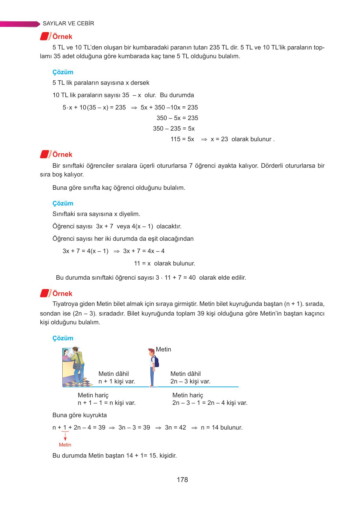 9. Sınıf Ata Yayınları Matematik Ders Kitabı Sayfa 178 Cevapları