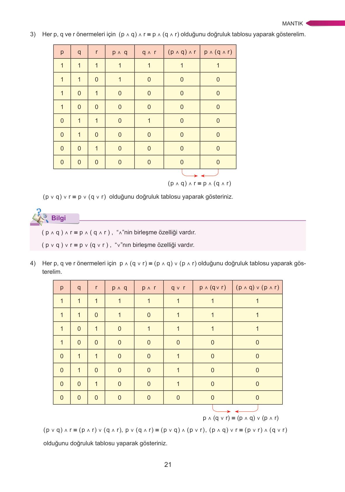 9. Sınıf Ata Yayınları Matematik Ders Kitabı Sayfa 21 Cevapları