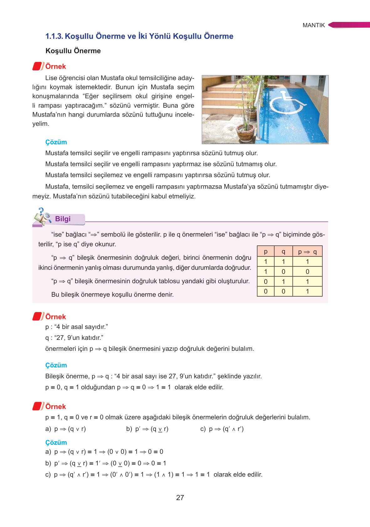 9. Sınıf Ata Yayınları Matematik Ders Kitabı Sayfa 27 Cevapları