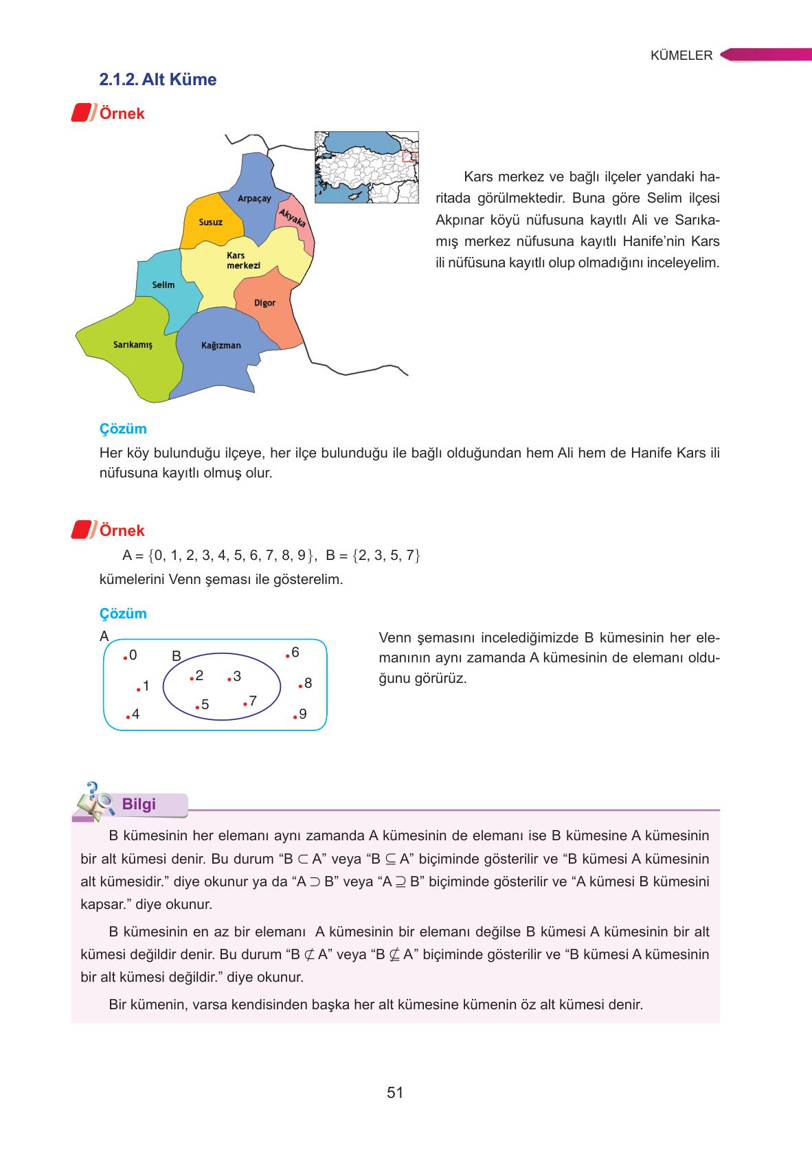9. Sınıf Ata Yayınları Matematik Ders Kitabı Sayfa 51 Cevapları