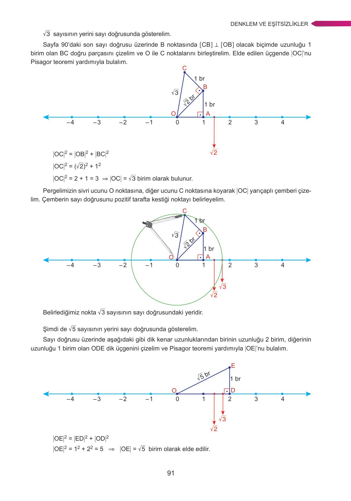 9. Sınıf Ata Yayınları Matematik Ders Kitabı Sayfa 91 Cevapları