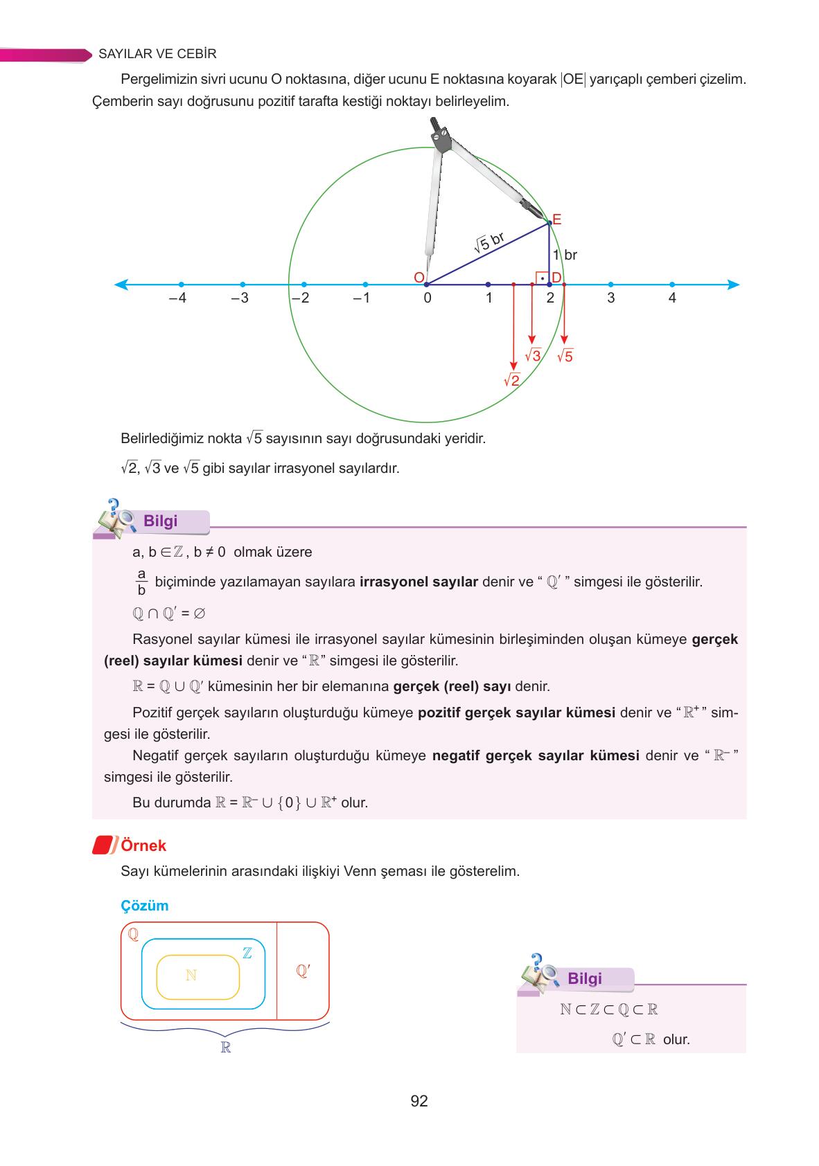 9. Sınıf Ata Yayınları Matematik Ders Kitabı Sayfa 92 Cevapları