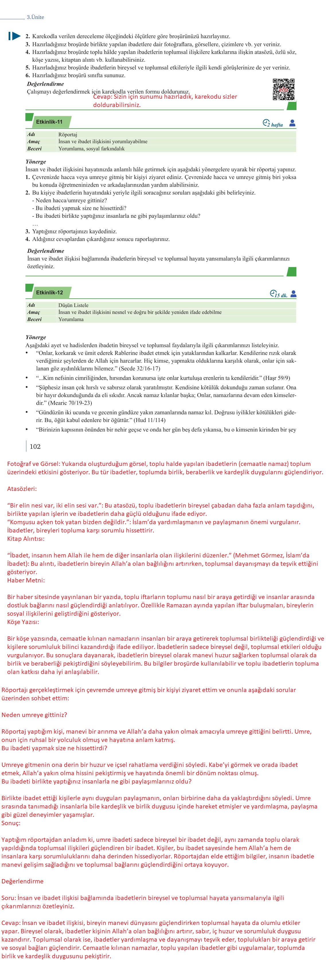 9. Sınıf Meb Yayınları Din Kültürü Ve Ahlak Bilgisi Ders Kitabı Sayfa 102 Cevapları 9. Sınıf Meb Yayınları Din Kültürü Ve Ahlak Bilgisi Ders Kitabı Sayfa 102 Cevapları
